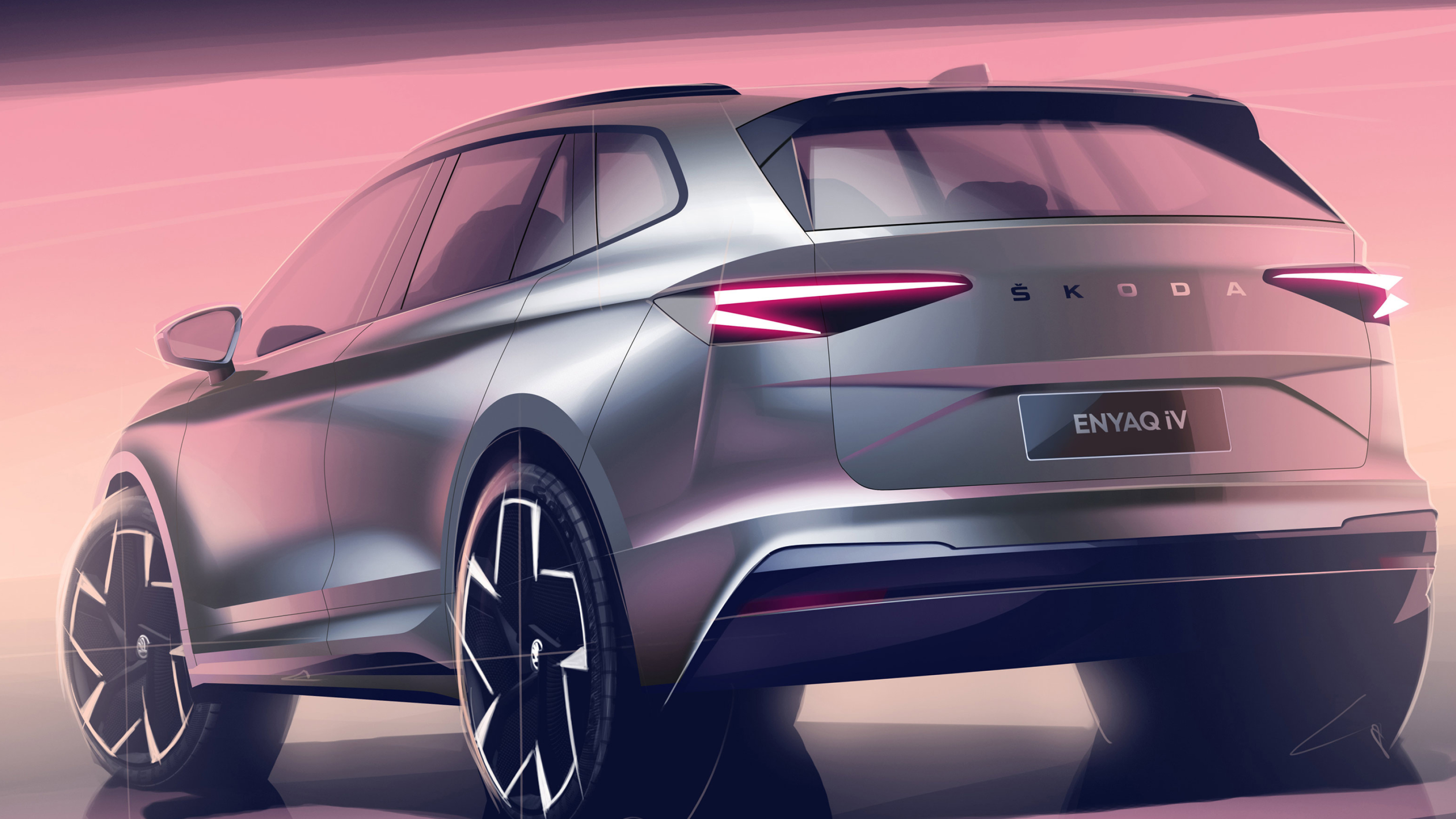 Electric Version Concept, Skoda Enyaq Wallpaper, 3840x2160 4K Desktop