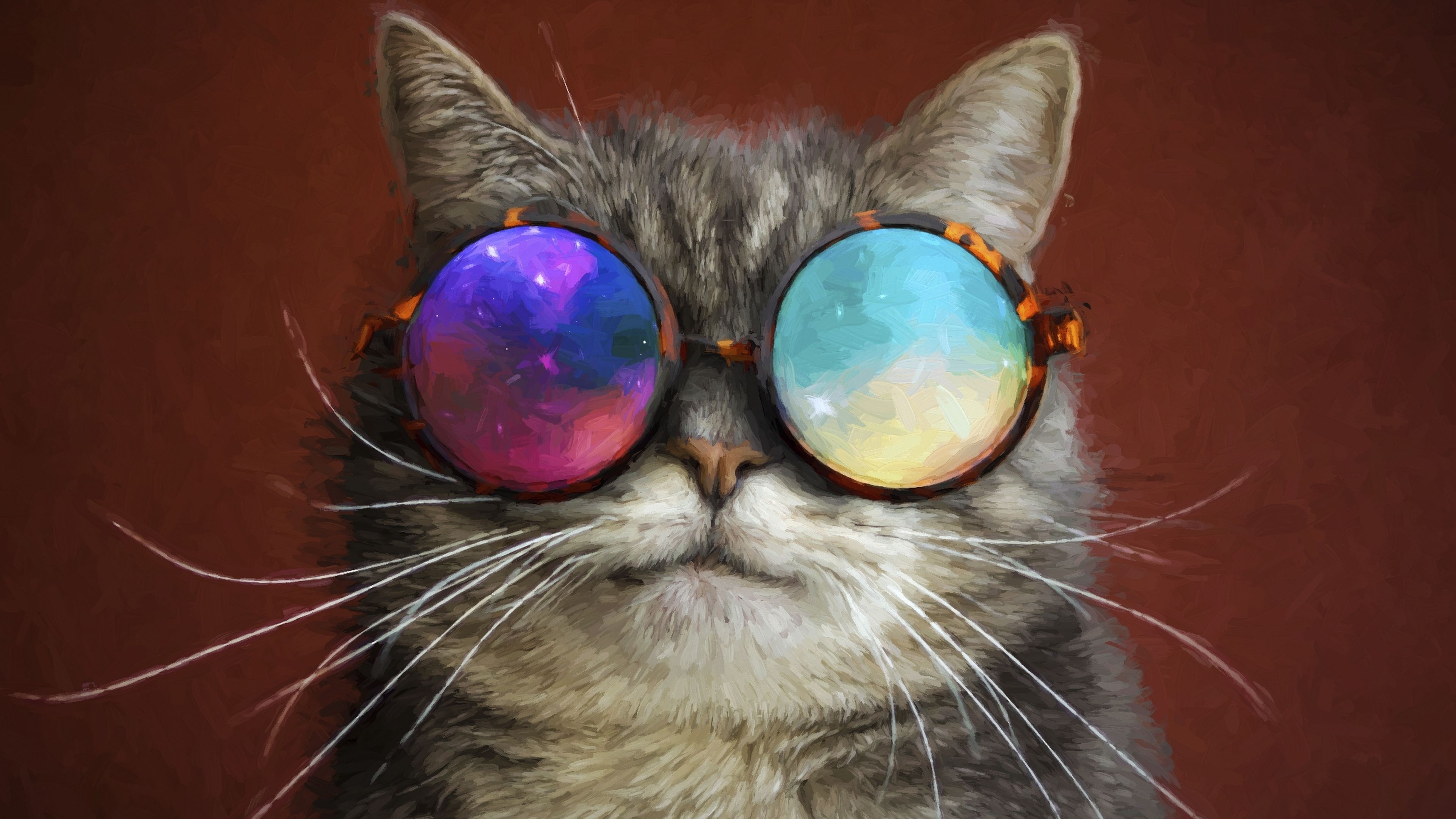 Whiskers, Galaxy Cat Wallpaper, 3840x2160 4K Desktop