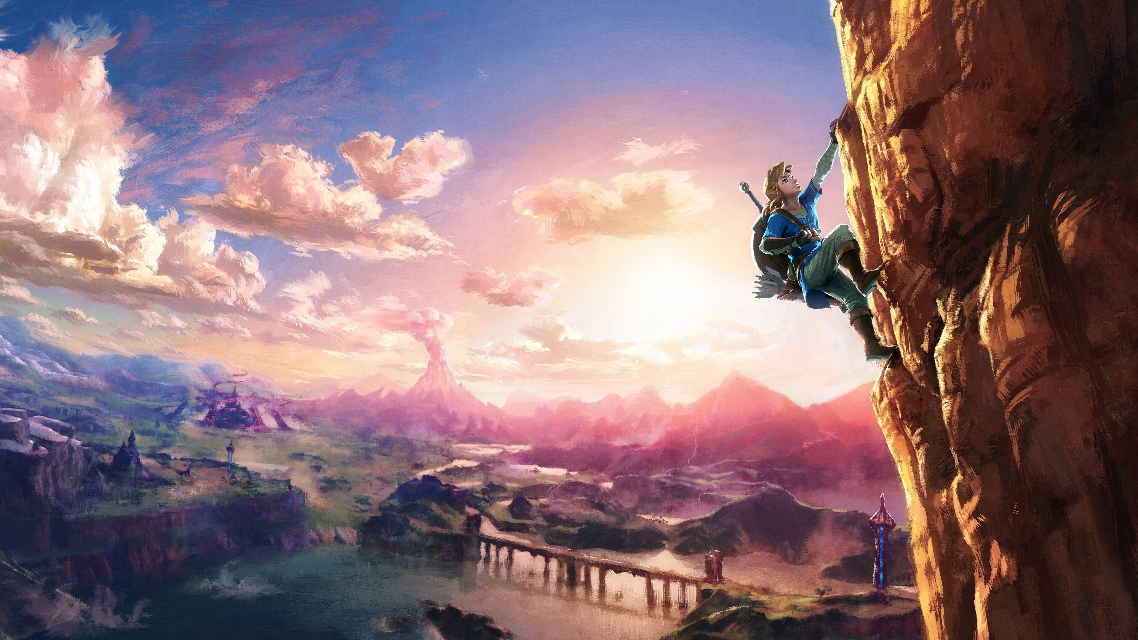 The Legend of Zelda: Breath of the Wild, Open-world adventure, Stunning landscapes, Nintendo Switch, 3840x2160 4K Desktop