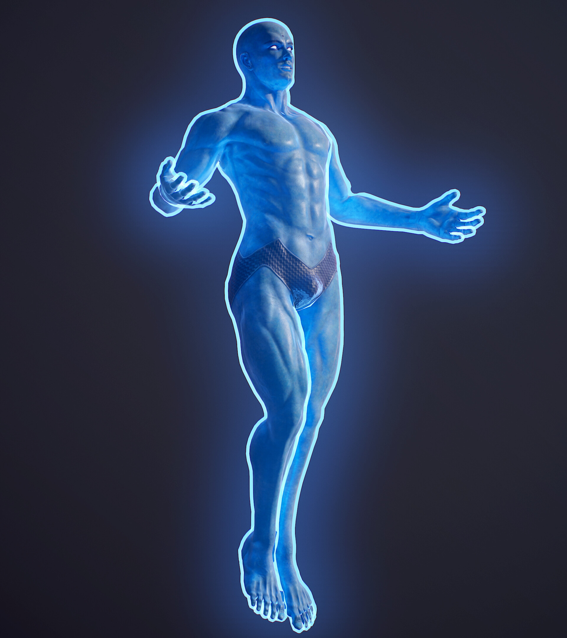 Alejandro Angelone, Luis Cardenas, Dr. Manhattan, Artistic interpretation, 1920x2160 HD Phone