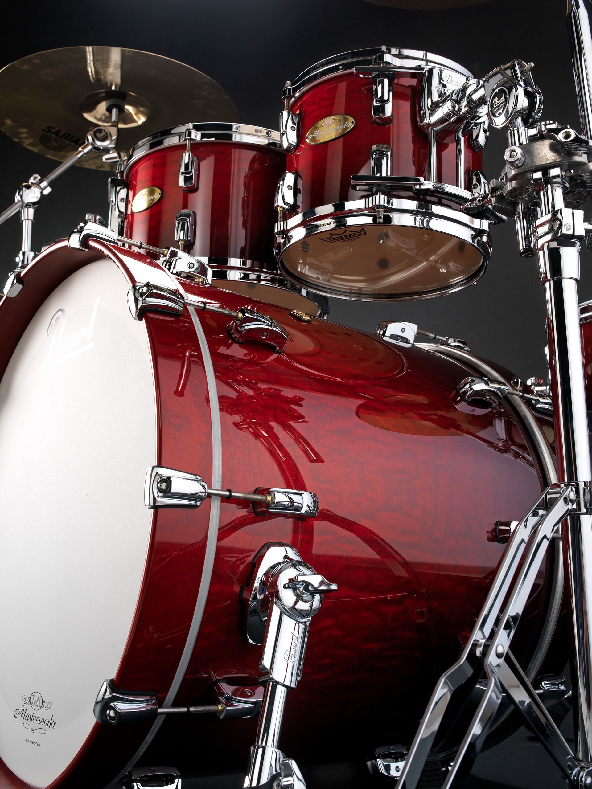 Pearl drum kit, Dream kit builder, Red drums, Drum wallpaper, 1920x2560 HD Phone