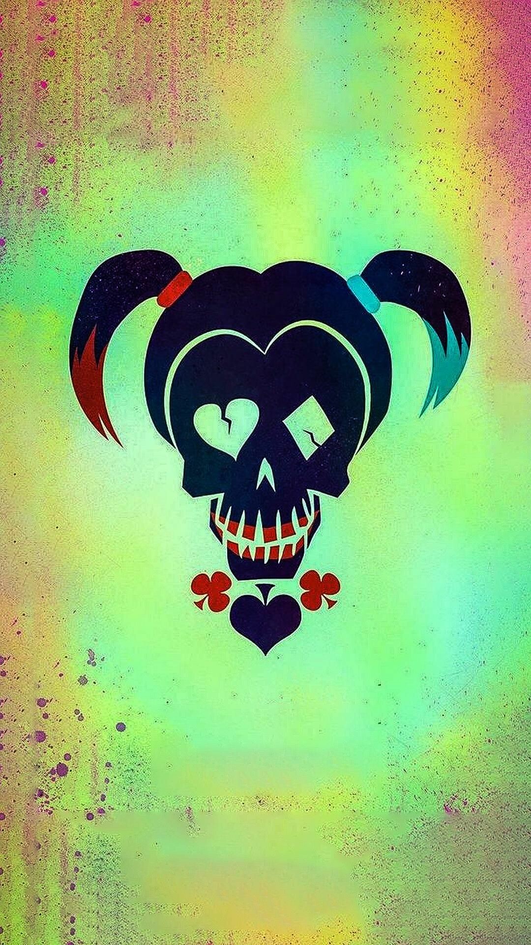 Harley Quinn symbol, Wallpapers, 1080x1920 Full HD Phone