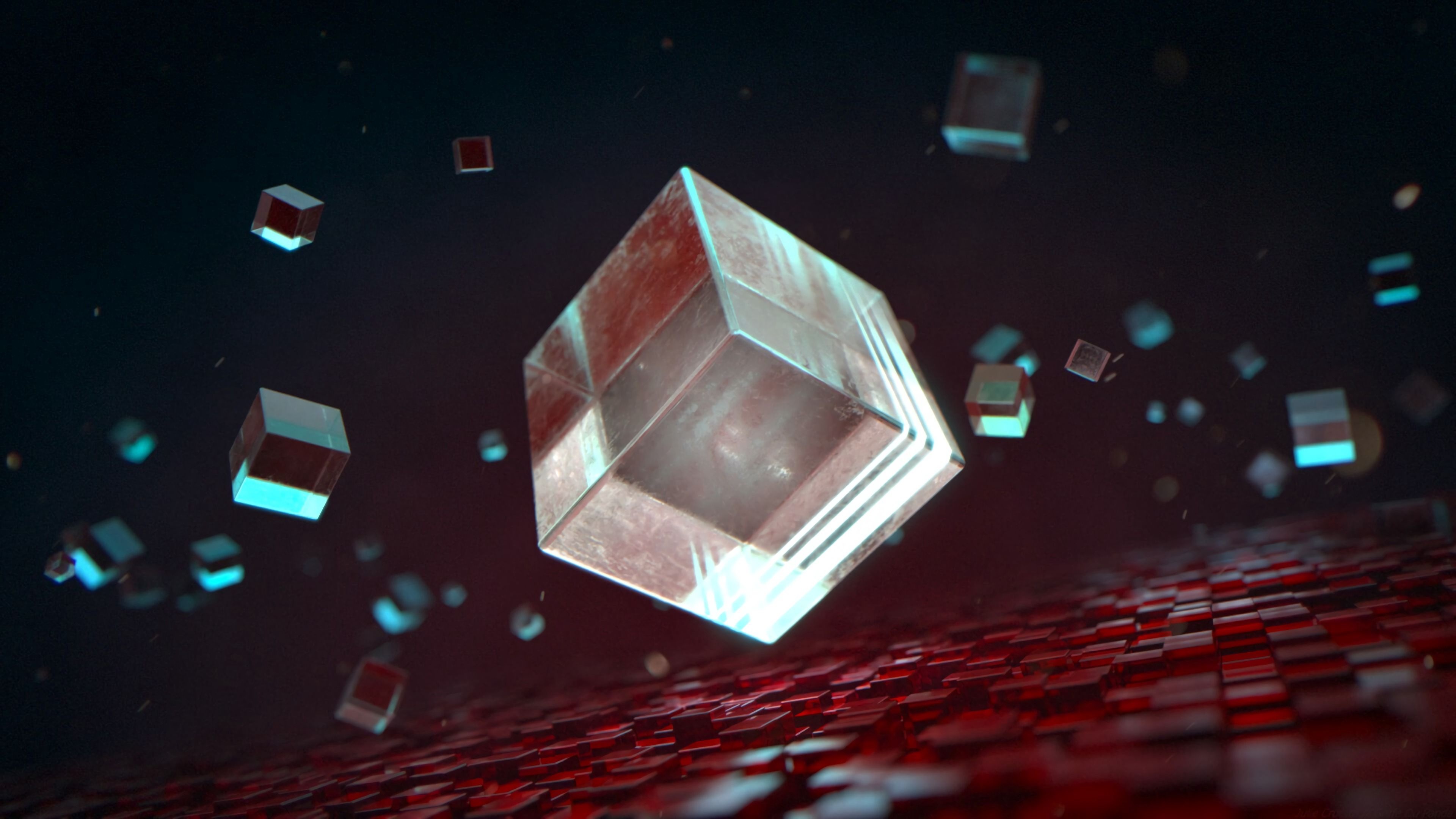 Levitation, Cube Wallpaper, 3840x2160 4K Desktop