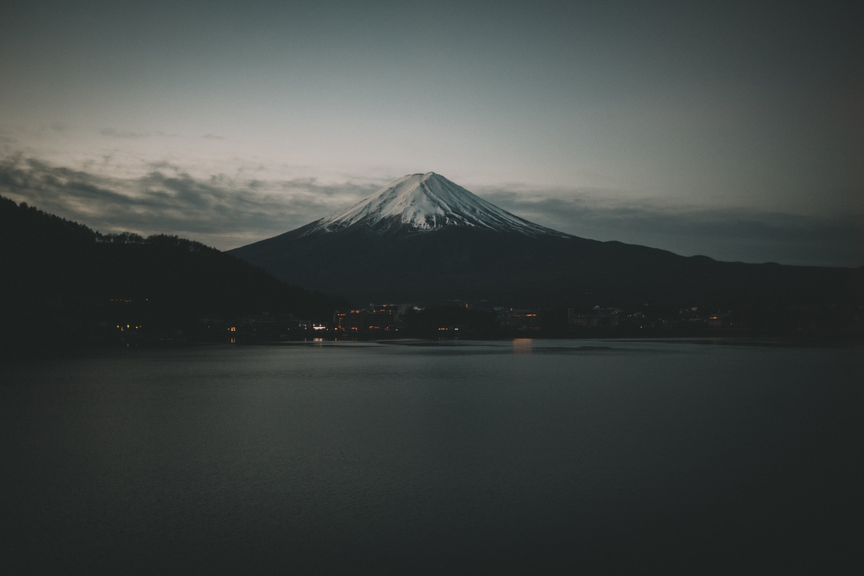 Mount Fuji Japan, Snowy landscapes, Serene beauty, Nature's wonder, 3000x2010 HD Desktop