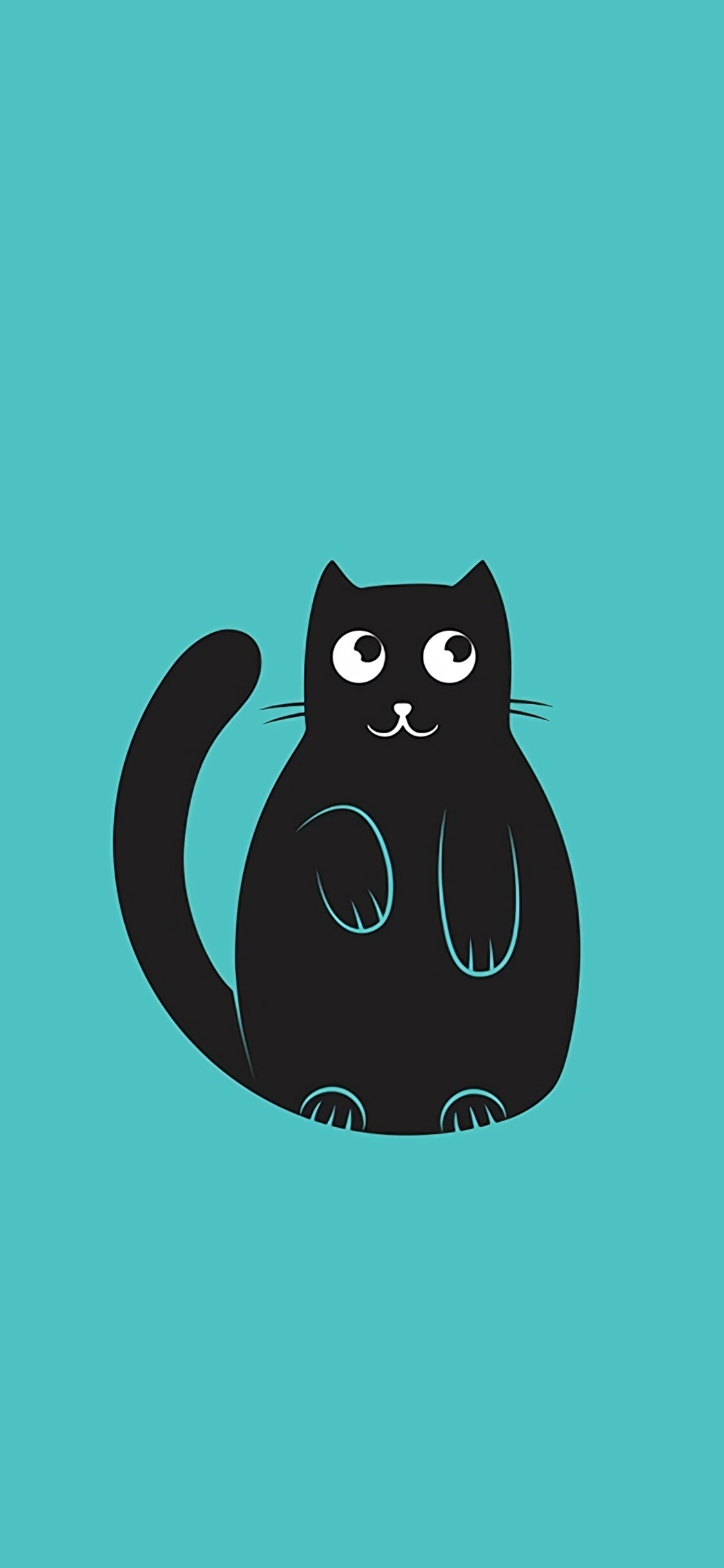 Minimal art cat, iPhone xs, 1130x2440 HD Phone