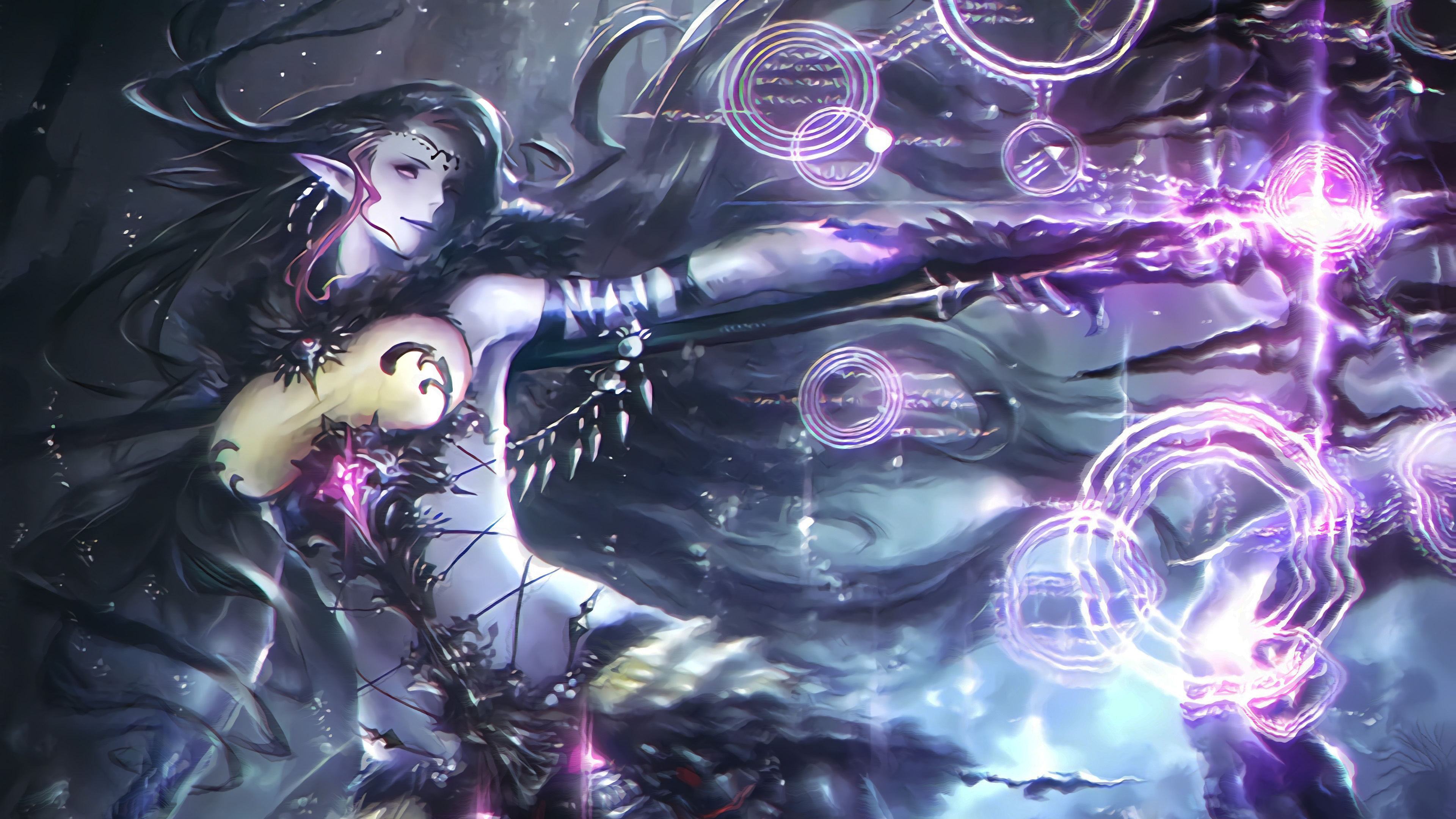 Shadowverse (Anime), Big boobs fantasy girl, Anime Shadowverse, Fantasy art, 3840x2160 4K Desktop