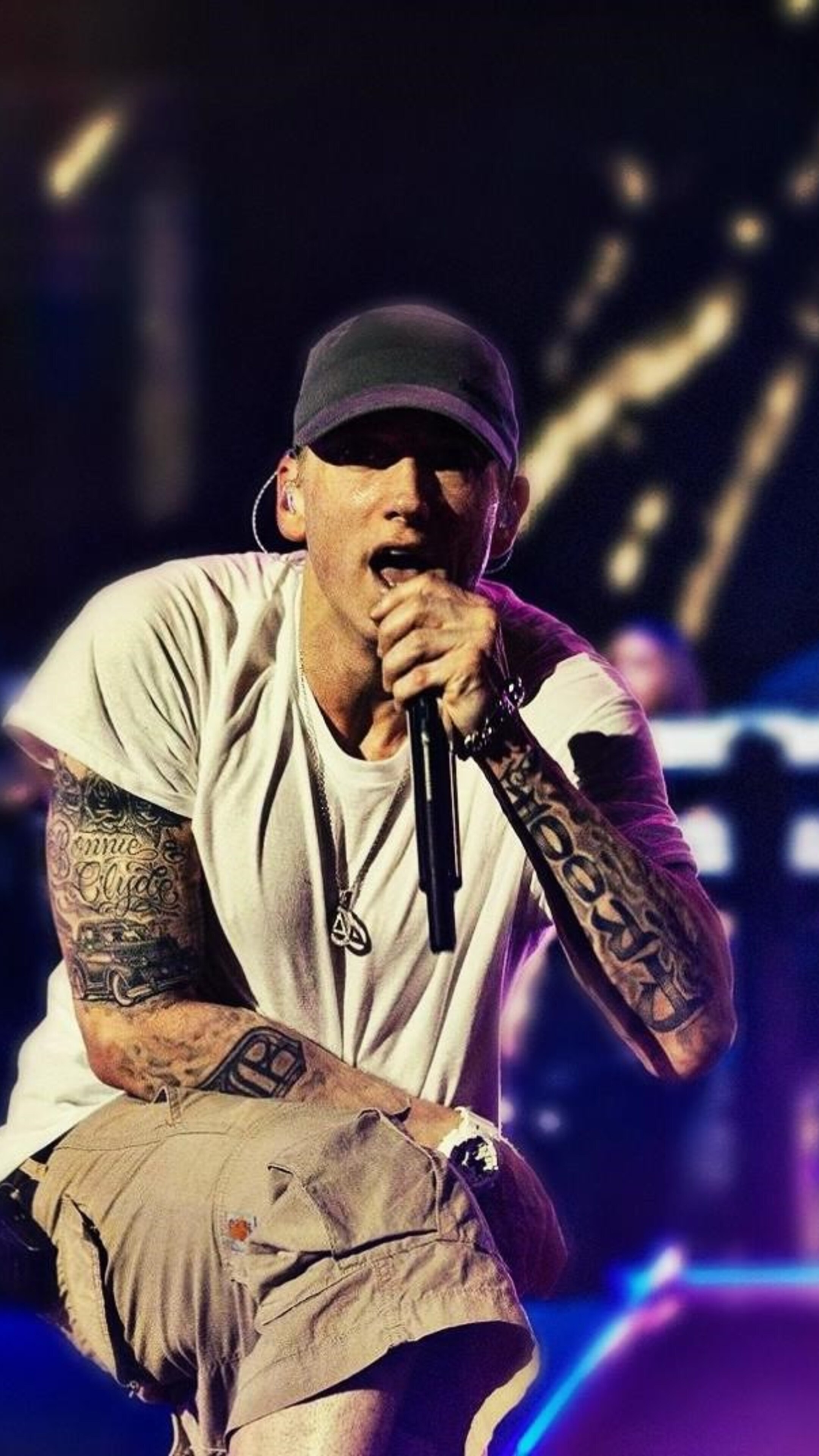 Eminem, On stage performance, Sony Xperia, HD 4K wallpapers, 2160x3840 4K Phone