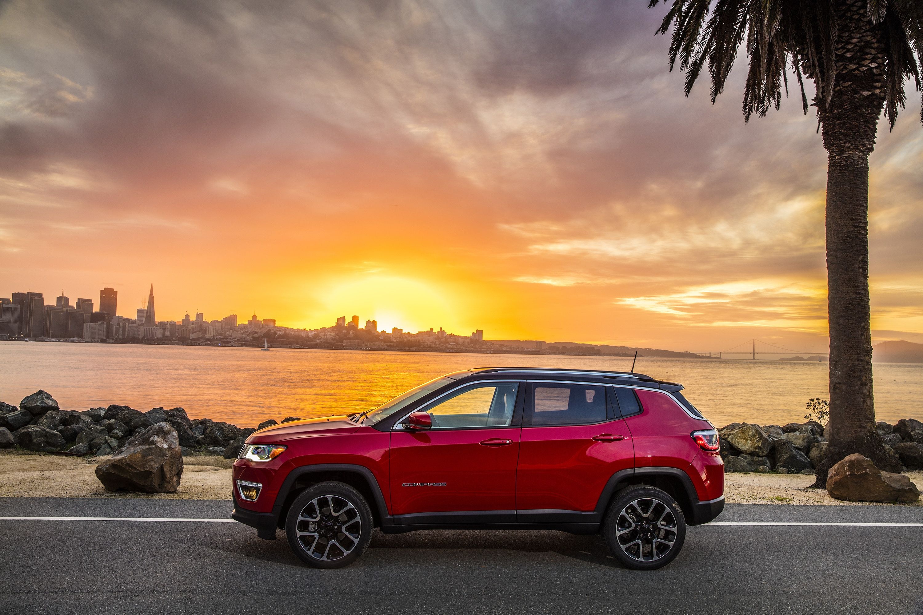 Sunset, Jeep Compass Wallpaper, 3000x2000 HD Desktop
