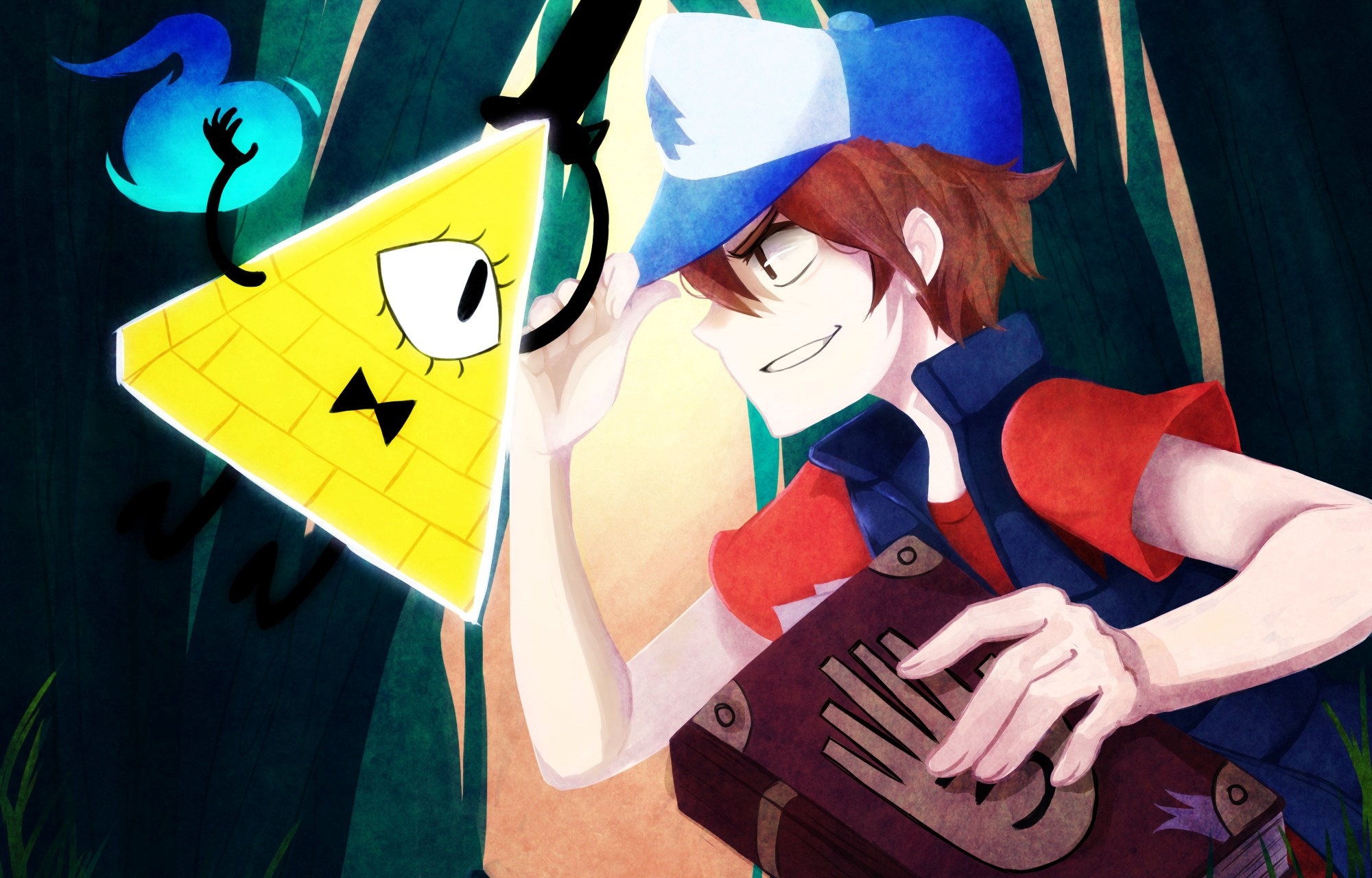 Dipper Pines and Bill Cipher, Human Bill Cipher Wallpaper, 2000x1280 HD Desktop