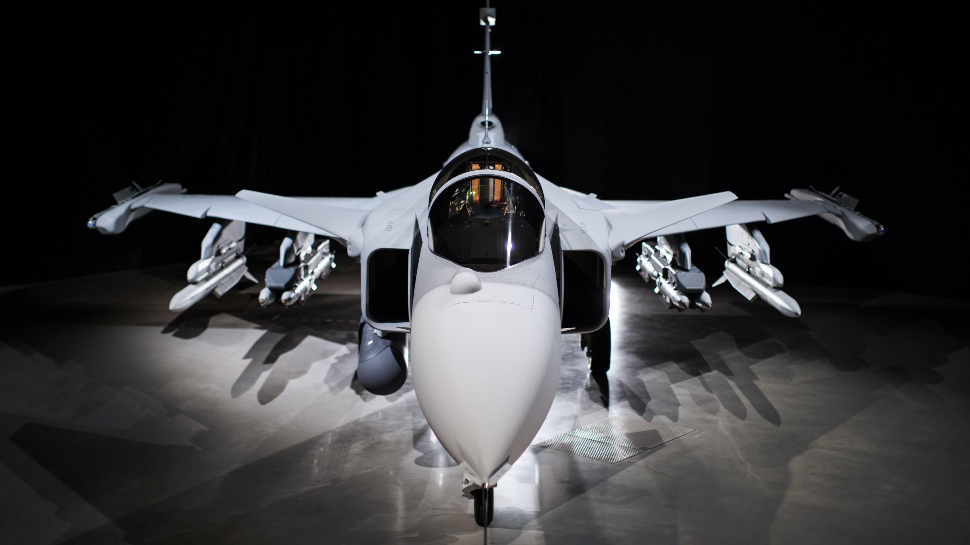 Saab Airplane, JAS 39E Gripen, Fighter aircraft wallpaper, 3840x2160 4K Desktop