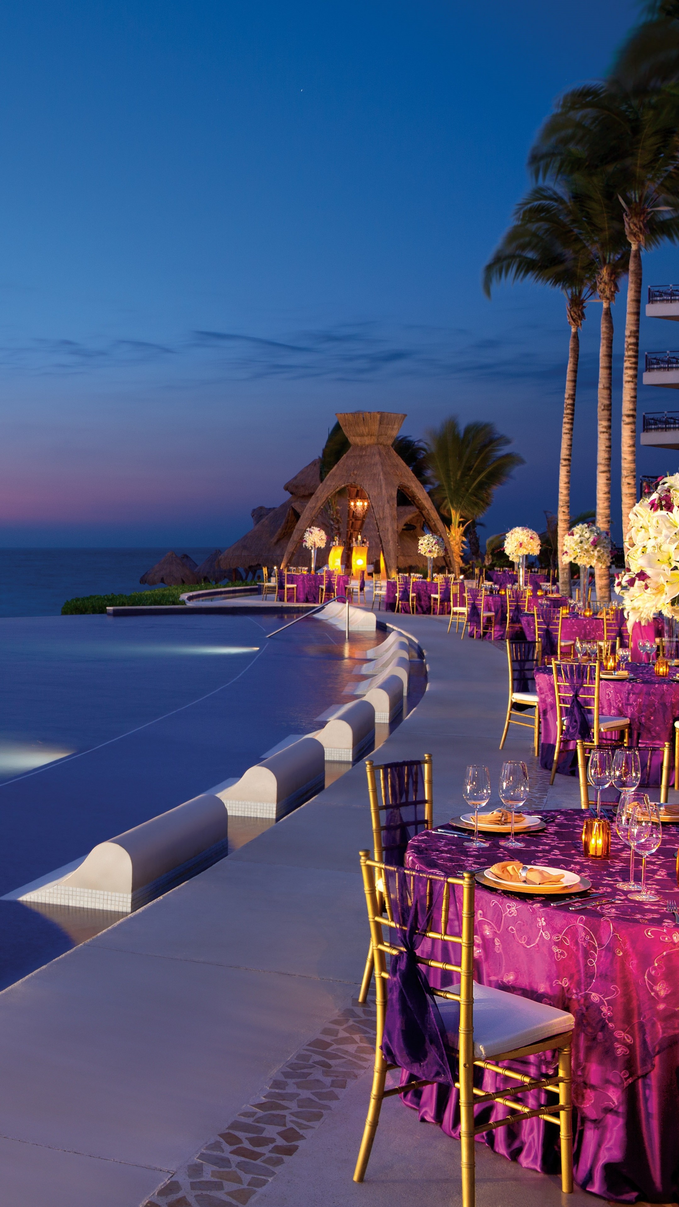 Dreams Riviera Cancun Resort, Restaurants Wallpaper, 2160x3840 4K Phone
