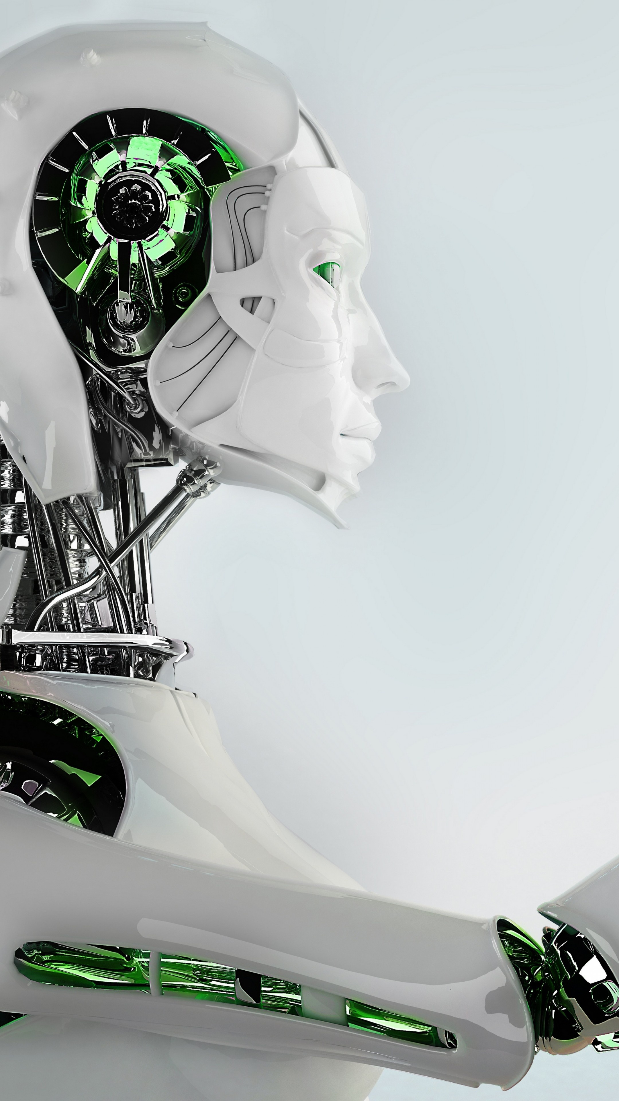 Robot female art, 3D art, Android personal, Hi tech, 2160x3840 4K Phone