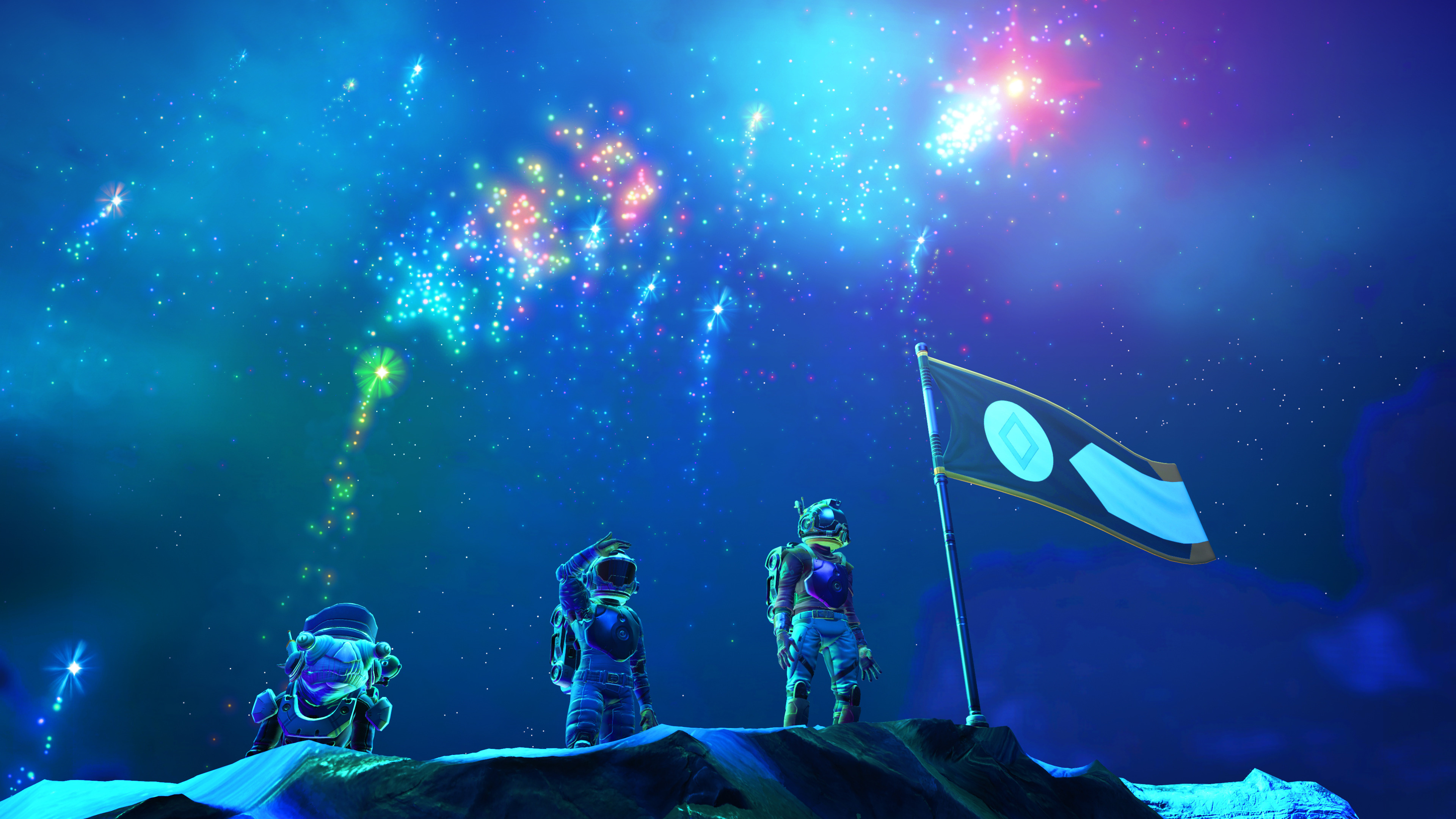 Vibrant visuals, Stunning landscapes, Ultra HD quality, Sci-fi gaming, 3840x2160 4K Desktop