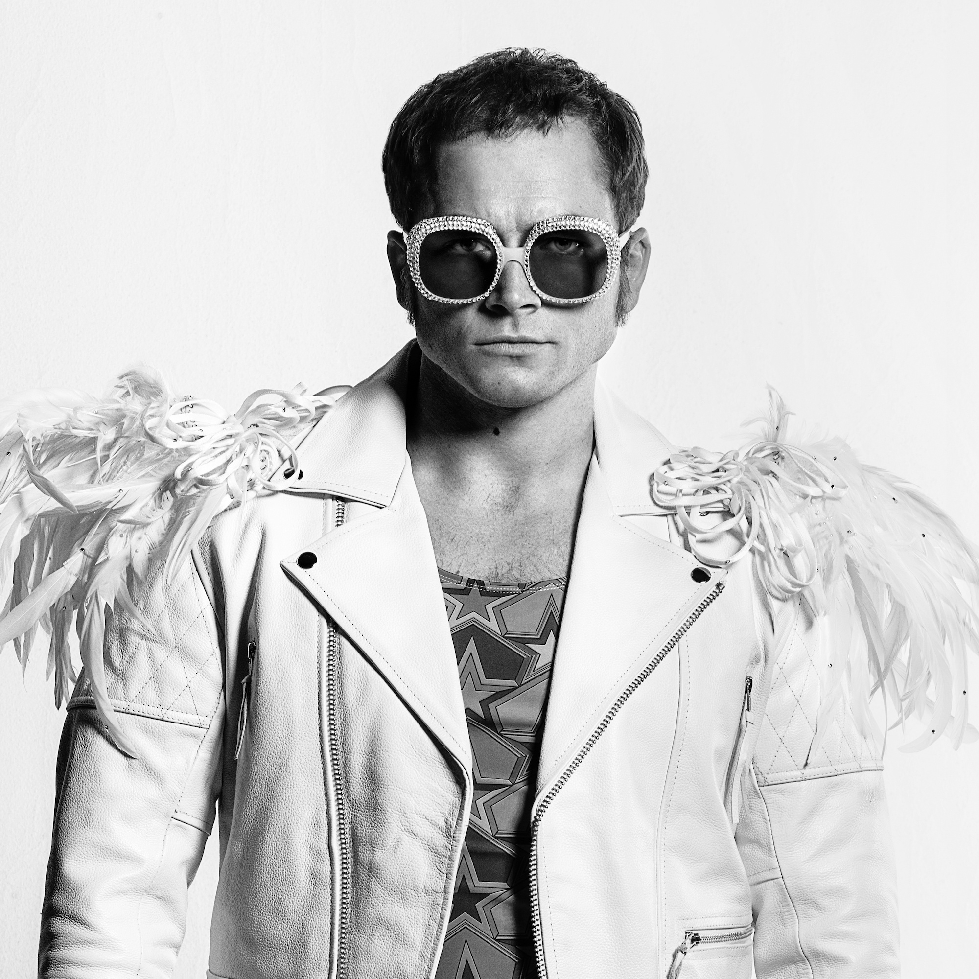 Monochrome, Rocketman Wallpaper, 2000x2000 HD Phone