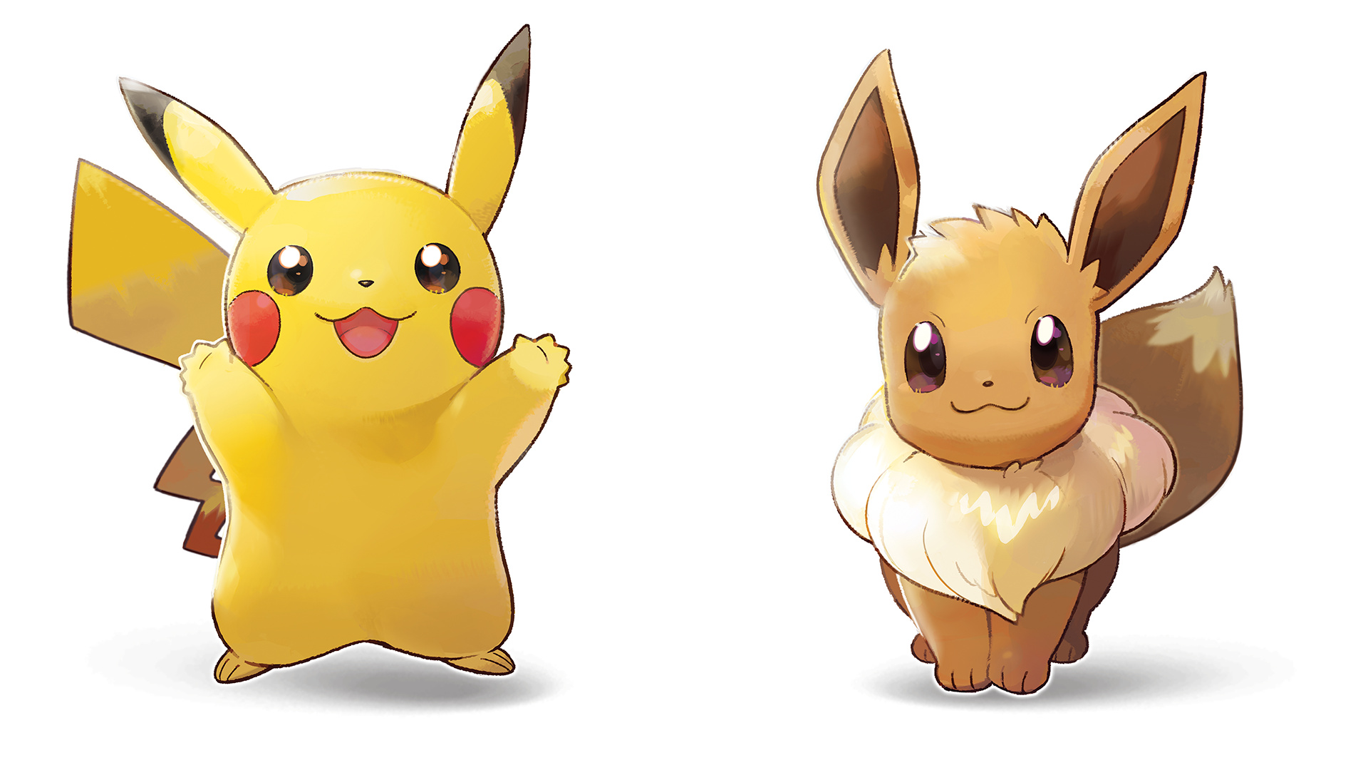 Pikachu, Eevee, Pokemon, Full HD Desktop wallpaper