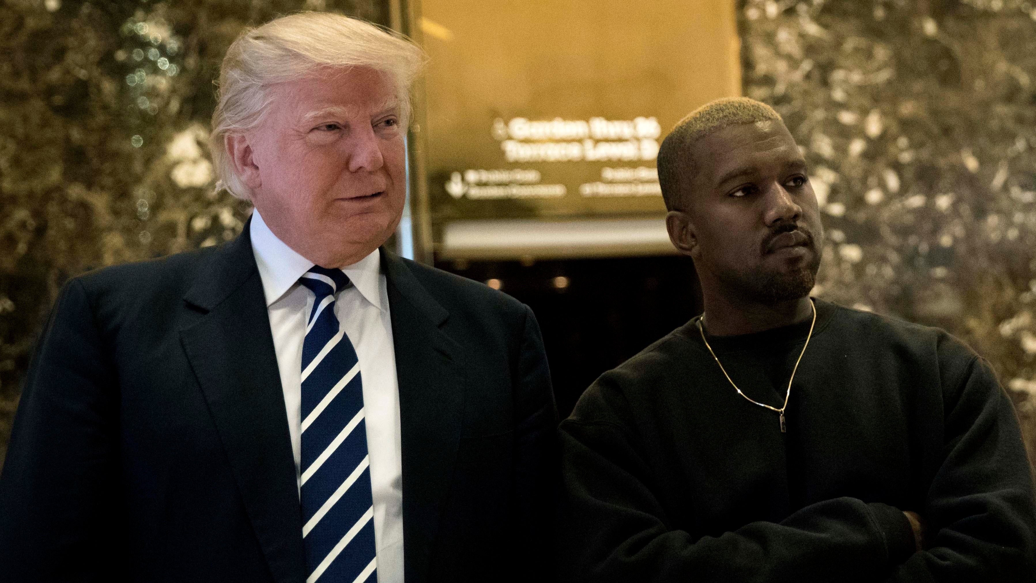 Donald Trump, Kanye West, Trump Tower lobby, HD Desktop wallpaper