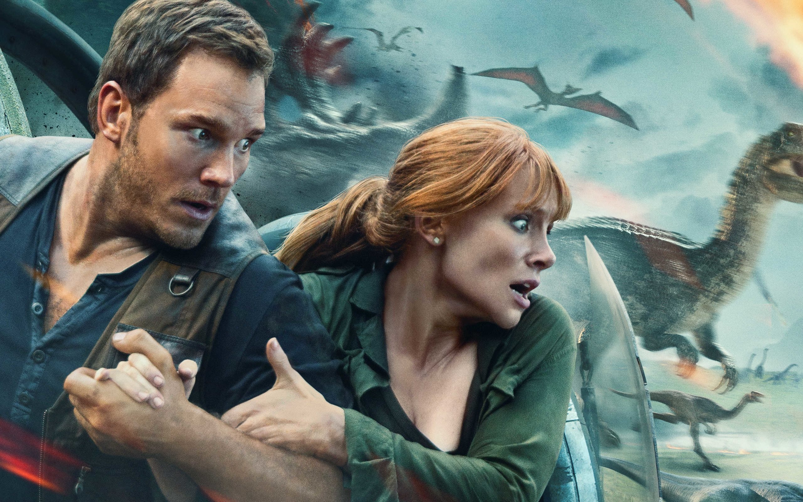 Jurassic World, Fallen Kingdom, Chris Pratt, Bryce Dallas Howard, 2560x1600 HD Desktop