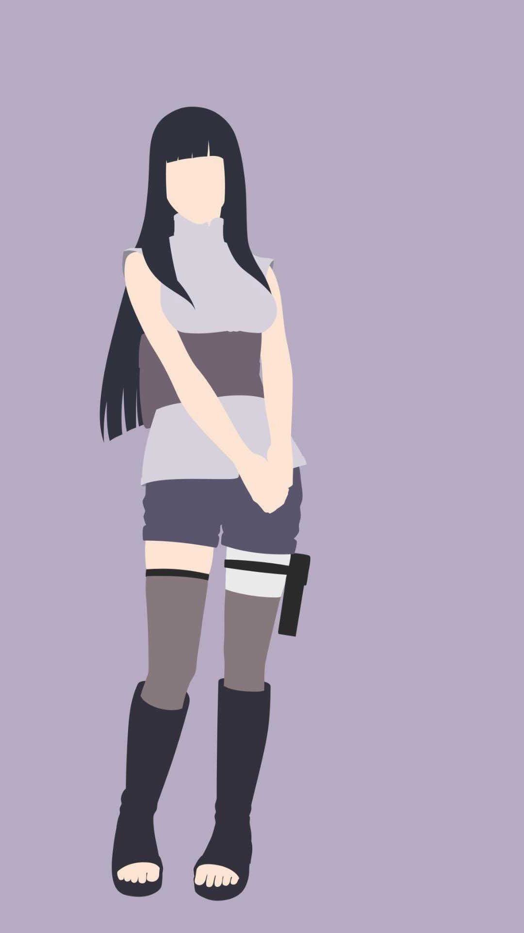 Minimalist, Hinata Hyuga Wallpaper, 1080x1920 Full HD Phone