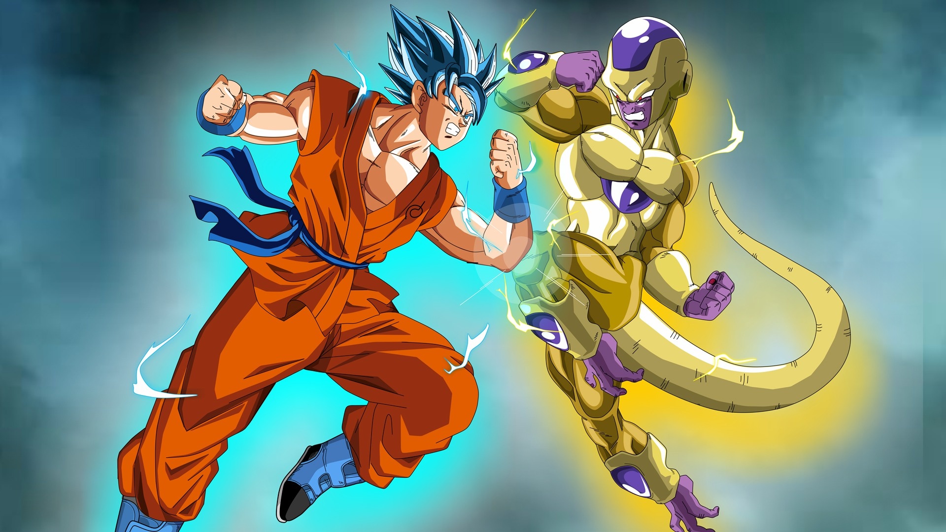 Golden Frieza, Anime villain, Super Saiyan Blue, Dragon Ball, 1920x1080 Full HD Desktop