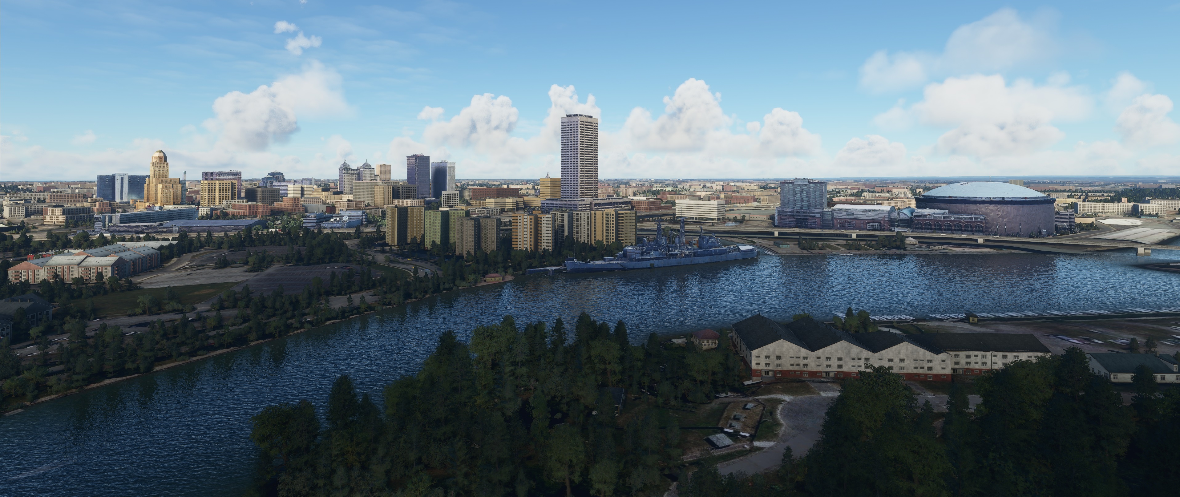 Buffalo Skyline, NY skyline pack, 3840x1620 Dual Screen Desktop