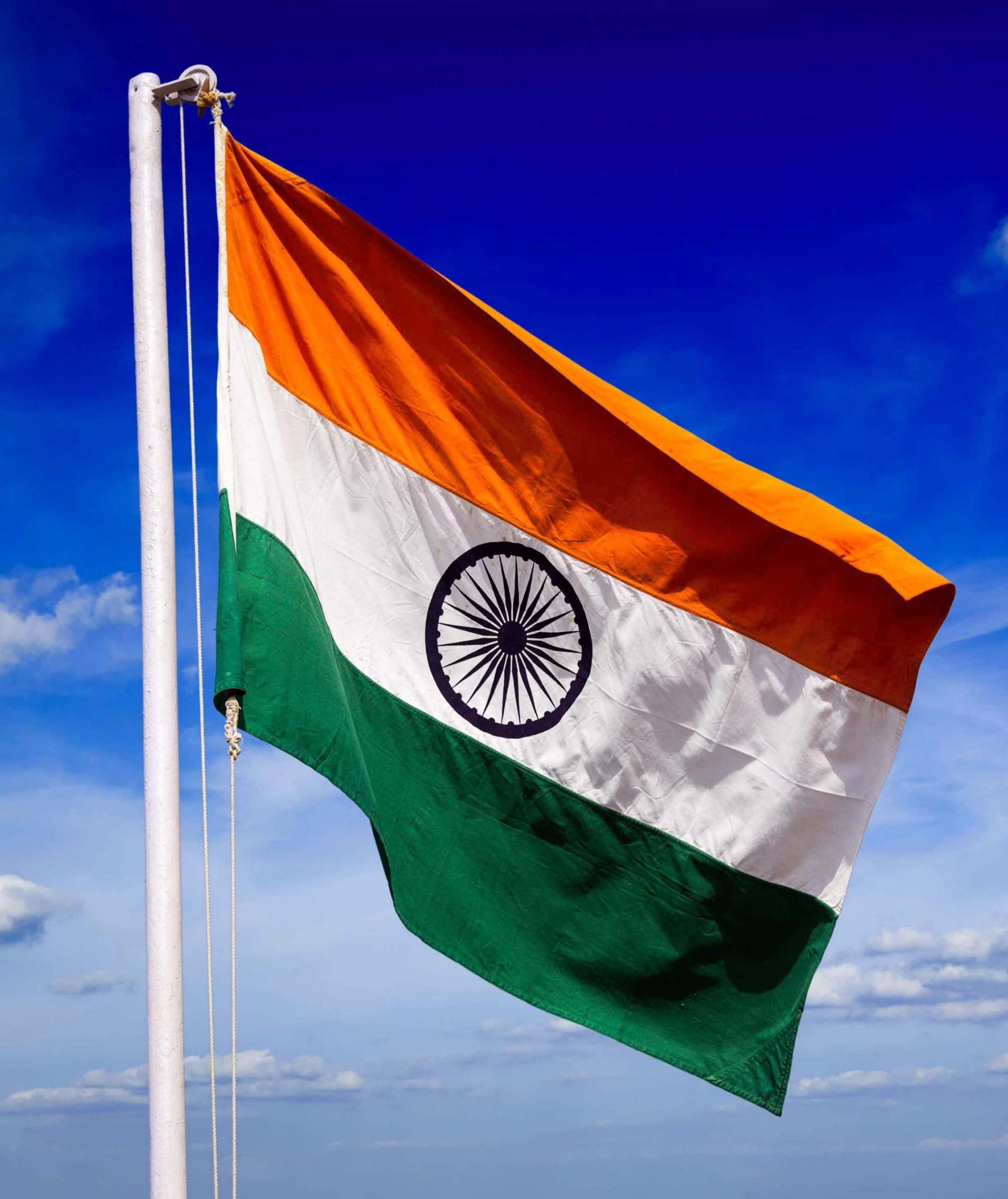 Blue sky, Flag of India Wallpaper, 2160x2560 HD Phone