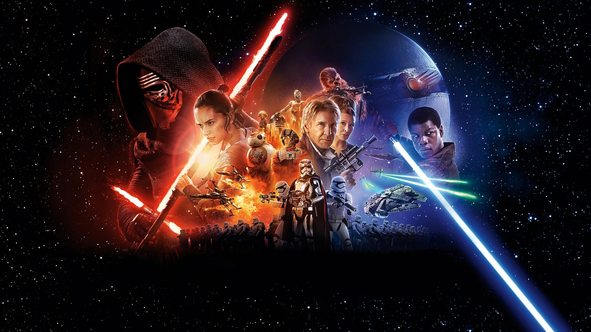Star Wars movie, Rey character, HD wallpapers, Galactic background, 1920x1080 Full HD Desktop