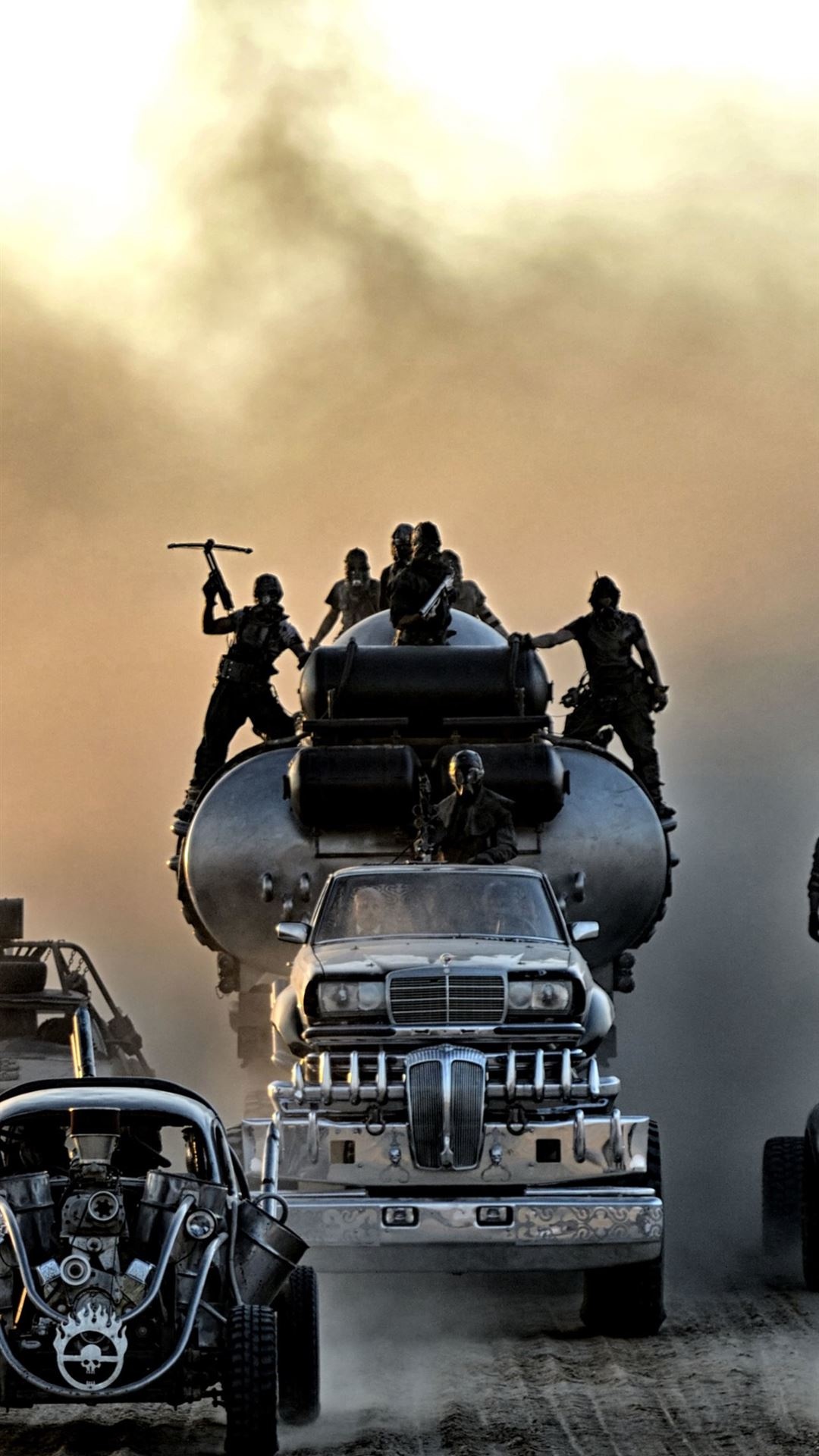 Mad Max, Fury Road vehicles, HD wallpaper resolution, Movie-themed iPhone wallpapers, 1080x1920 Full HD Phone