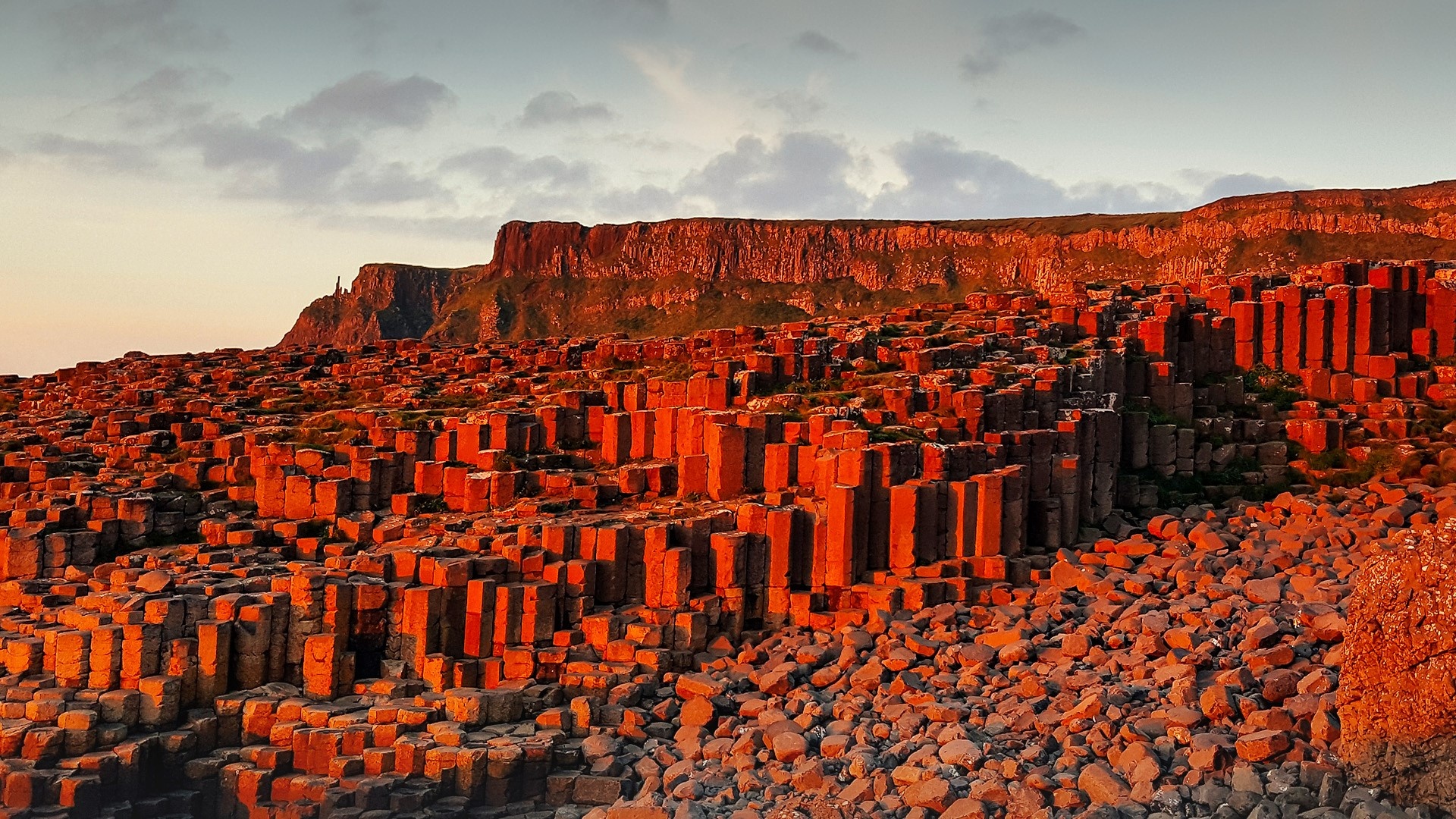 Northern Ireland, Basalt column, Giants Causeway, 1920x1080 Full HD Desktop