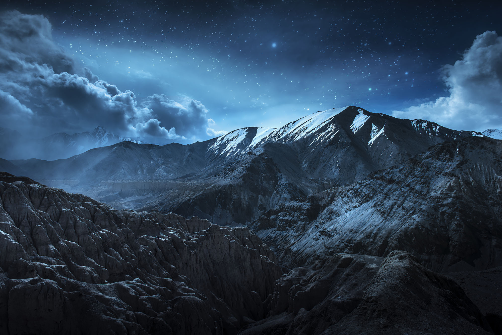 Flying, Night, Mountains, Aviation, Pilot Magazine, 2000x1340 HD Desktop