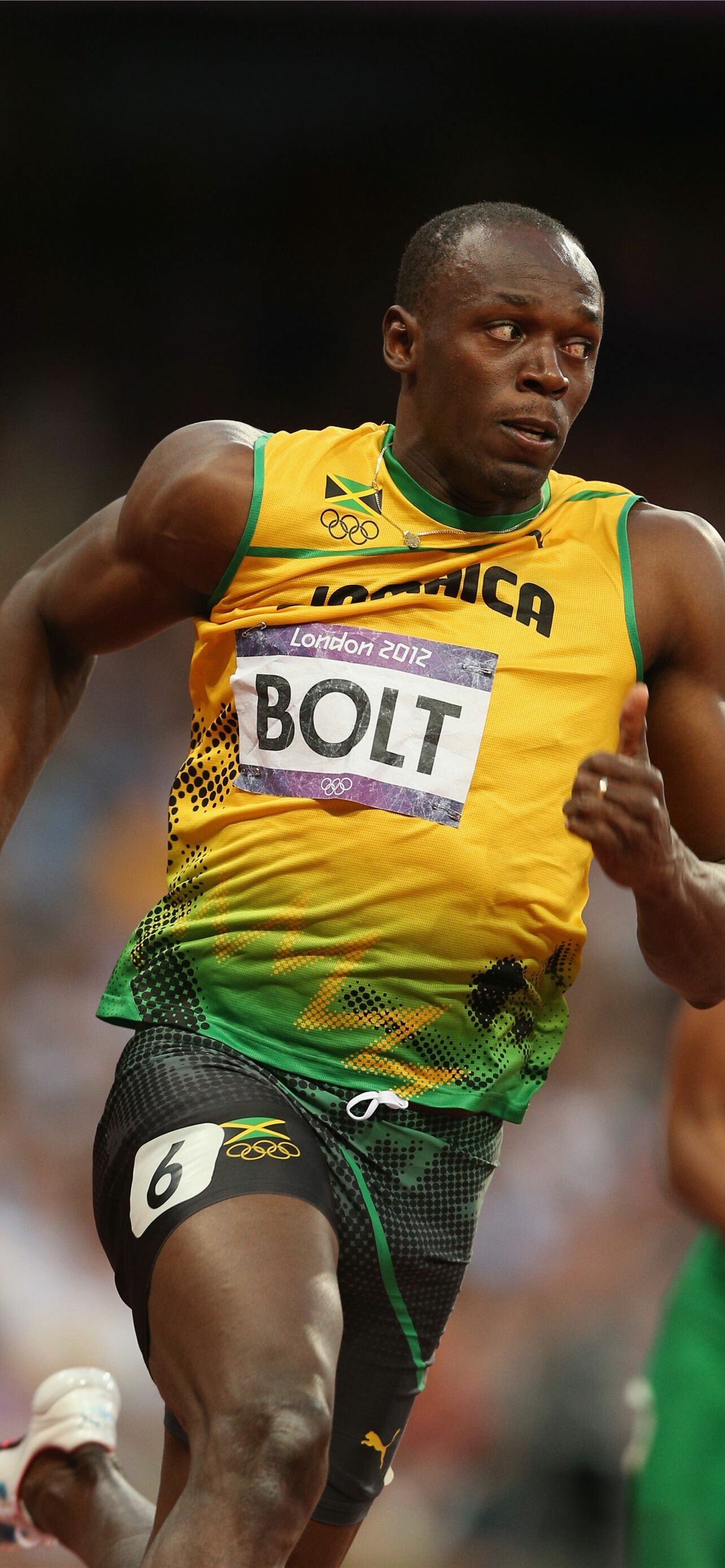 London Olympics 2012, Usain Bolt Wallpaper, 1290x2780 HD Phone