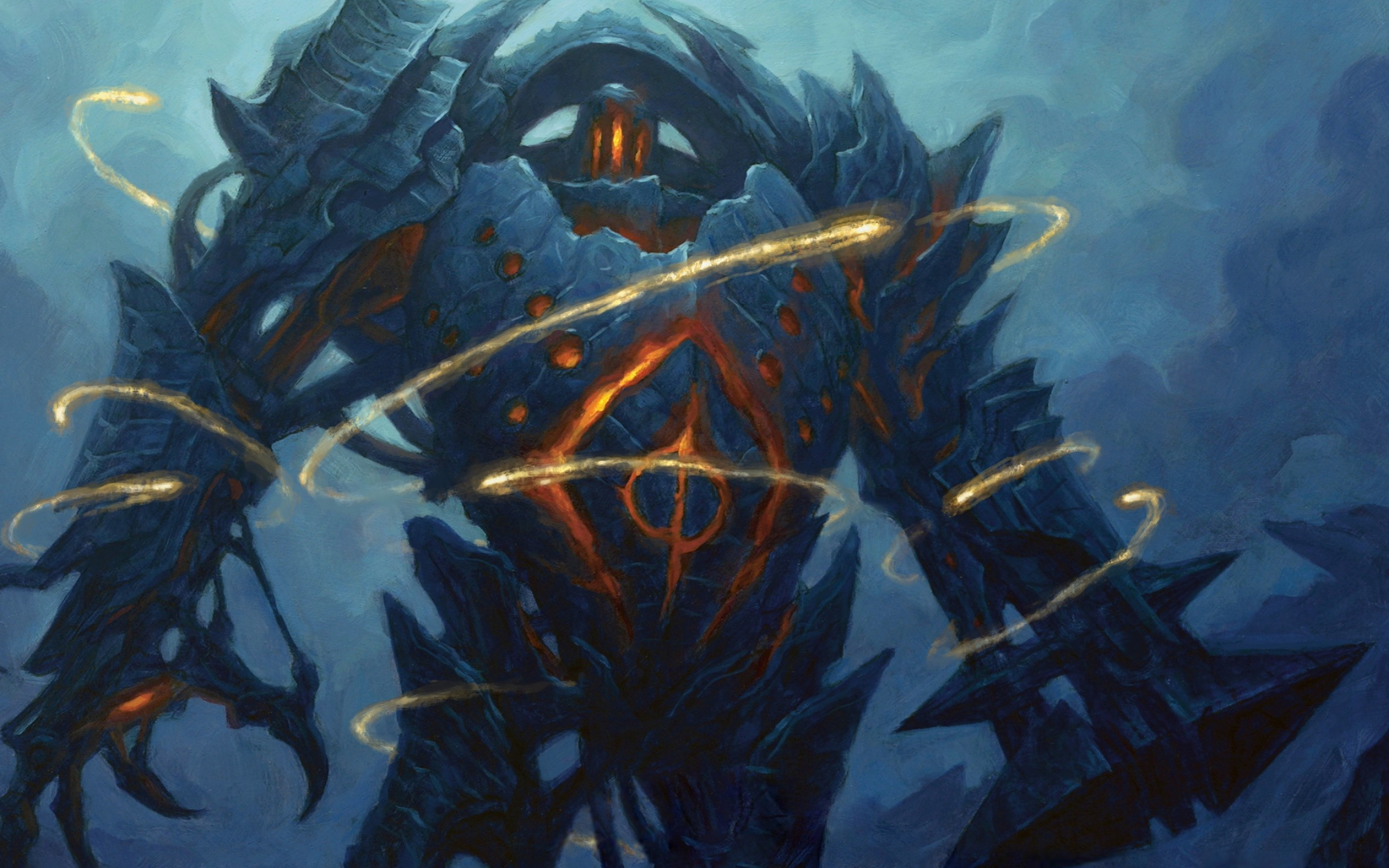Golem, Magic the Gathering, Fantasy art, Walldevil, 2560x1600 HD Desktop