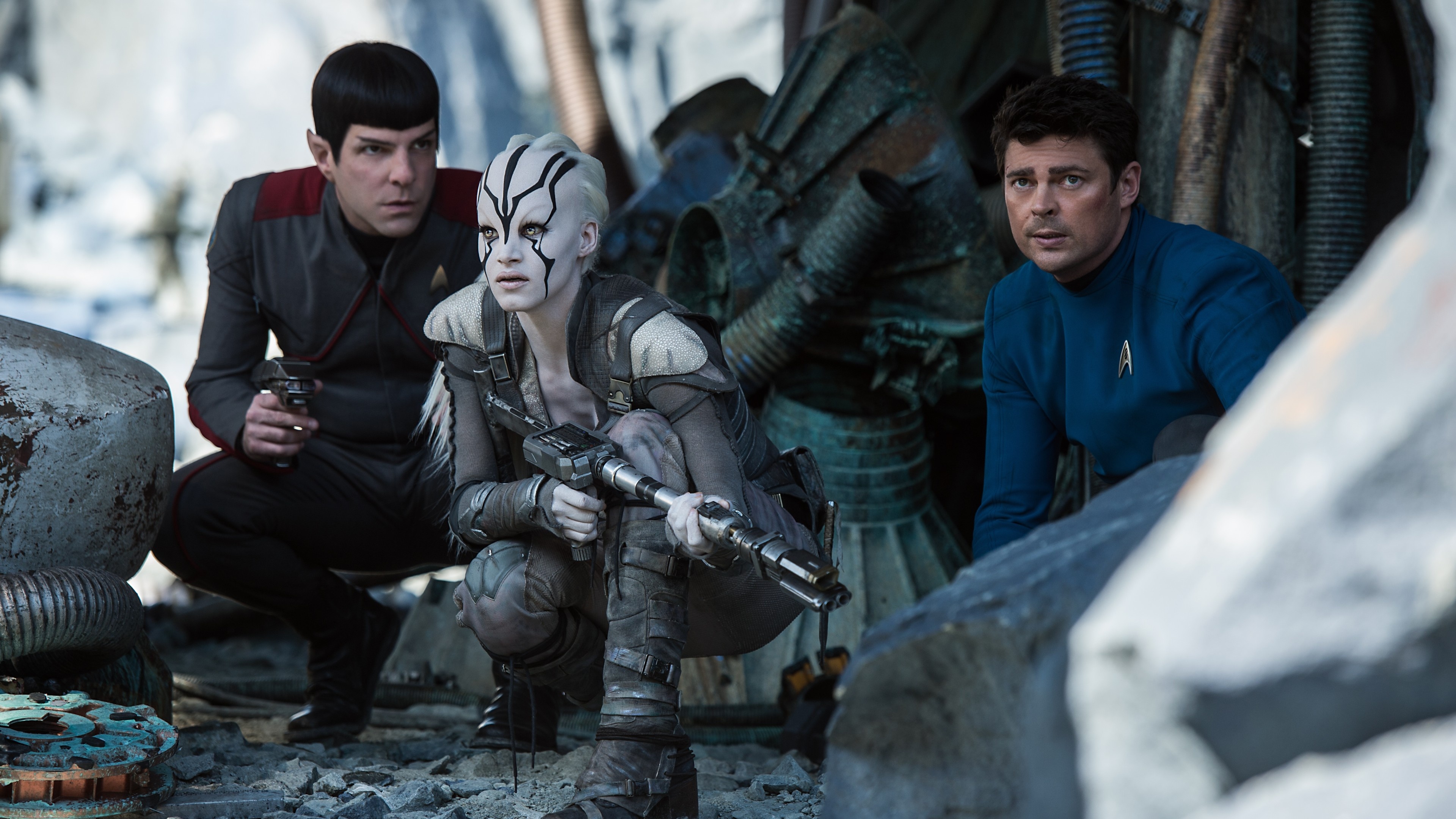 Karl Urban, Best movies of 2016, Star Trek Beyond, Sofia Boutella, 3840x2160 4K Desktop