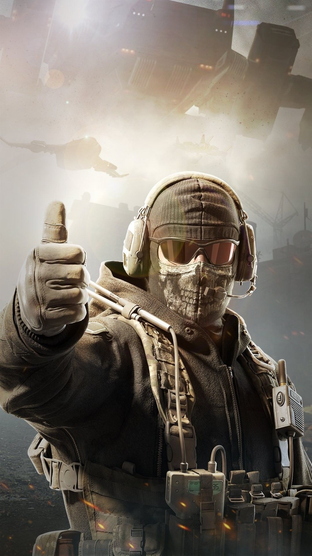 Simon Ghost Riley, skull print balaclava, military tactical headset, Full HD Phone wallpaper