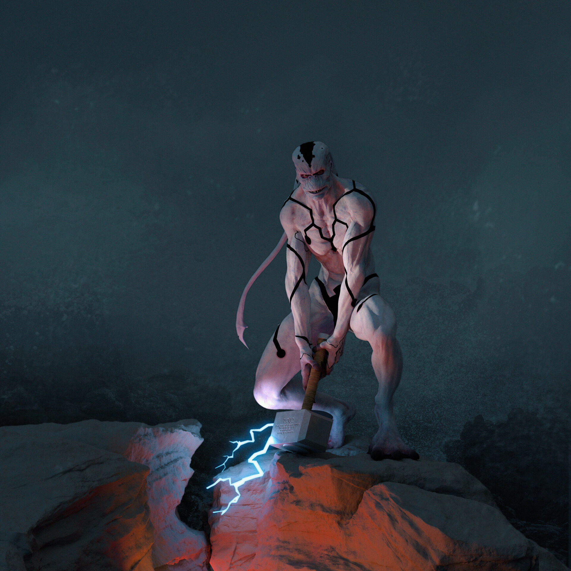 Gorr the God Butcher, Comics, ArtStation, 1920x1920 HD Phone