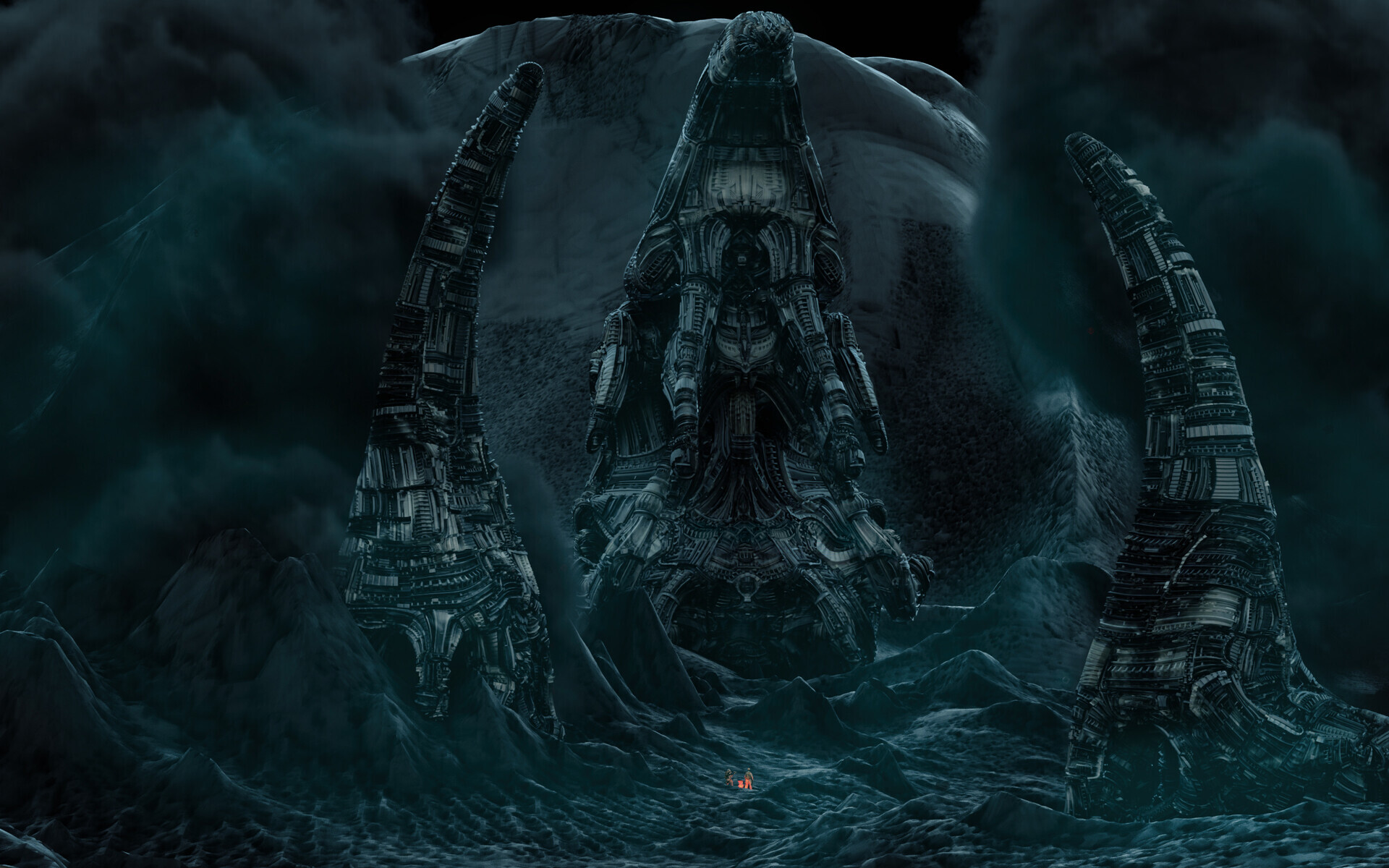Abandoned Temple, H.R. Giger Wallpaper, 1920x1200 HD Desktop