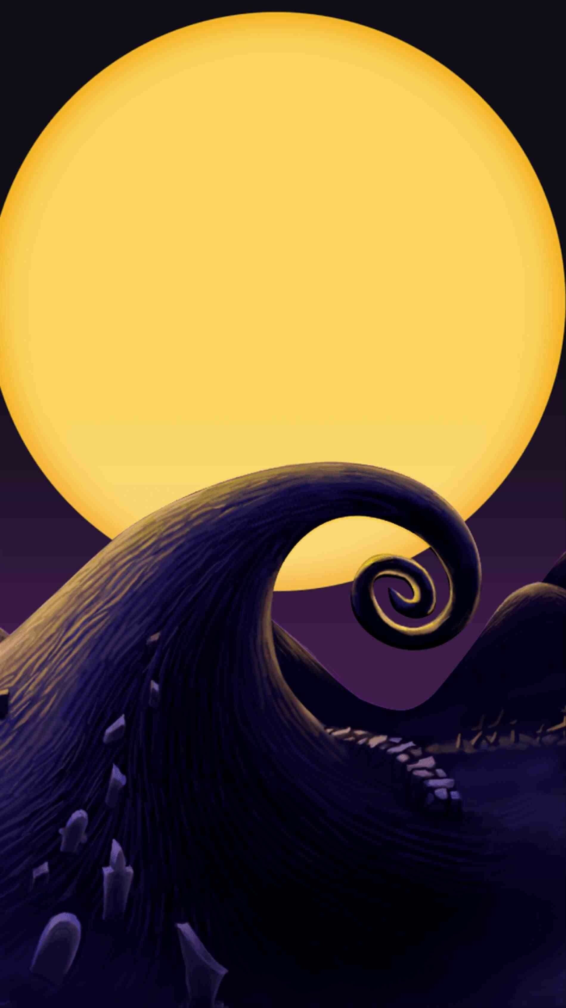 The Nightmare Before Christmas, Android wallpaper, Halloween town, Hauntingly beautiful, 1900x3380 HD Phone