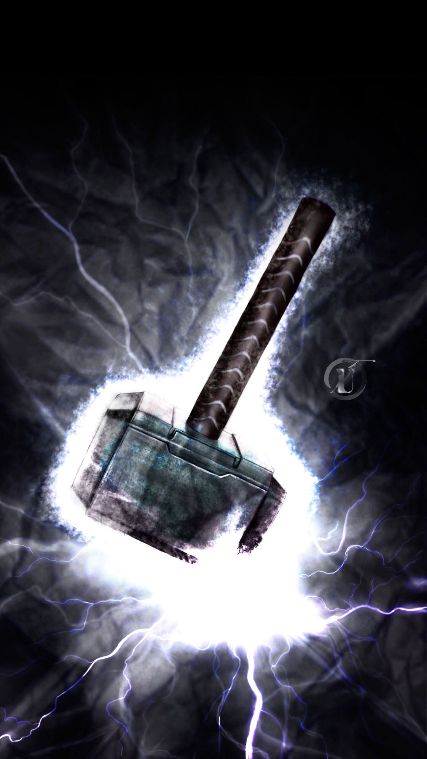 Mjolnir and Thor, Marvel superheroes, Superhero wallpaper, Thunder god's weapon, 1440x2570 HD Phone