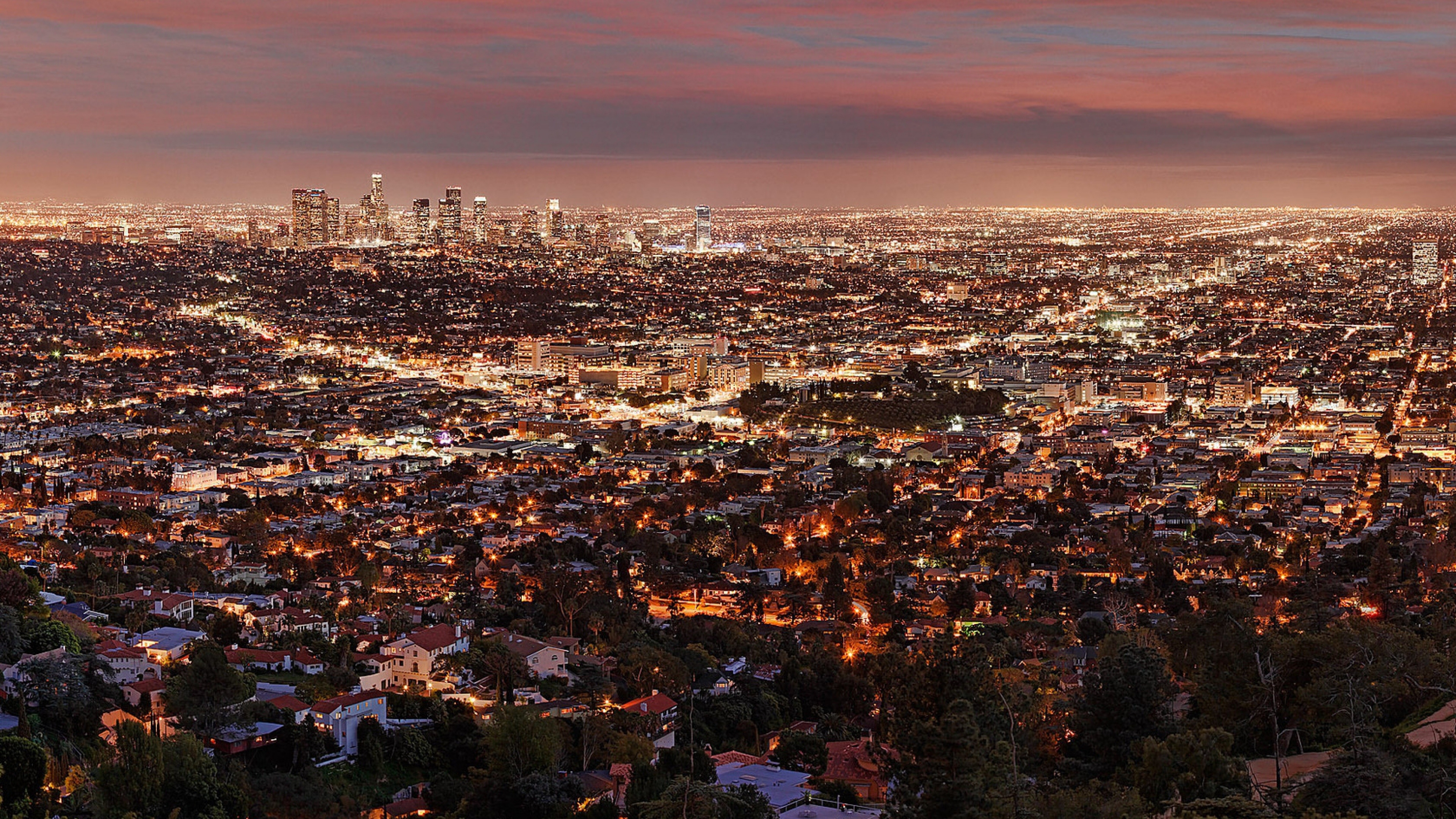 Night city view, Above the clouds, 4K wallpaper, City lights, 3840x2160 4K Desktop