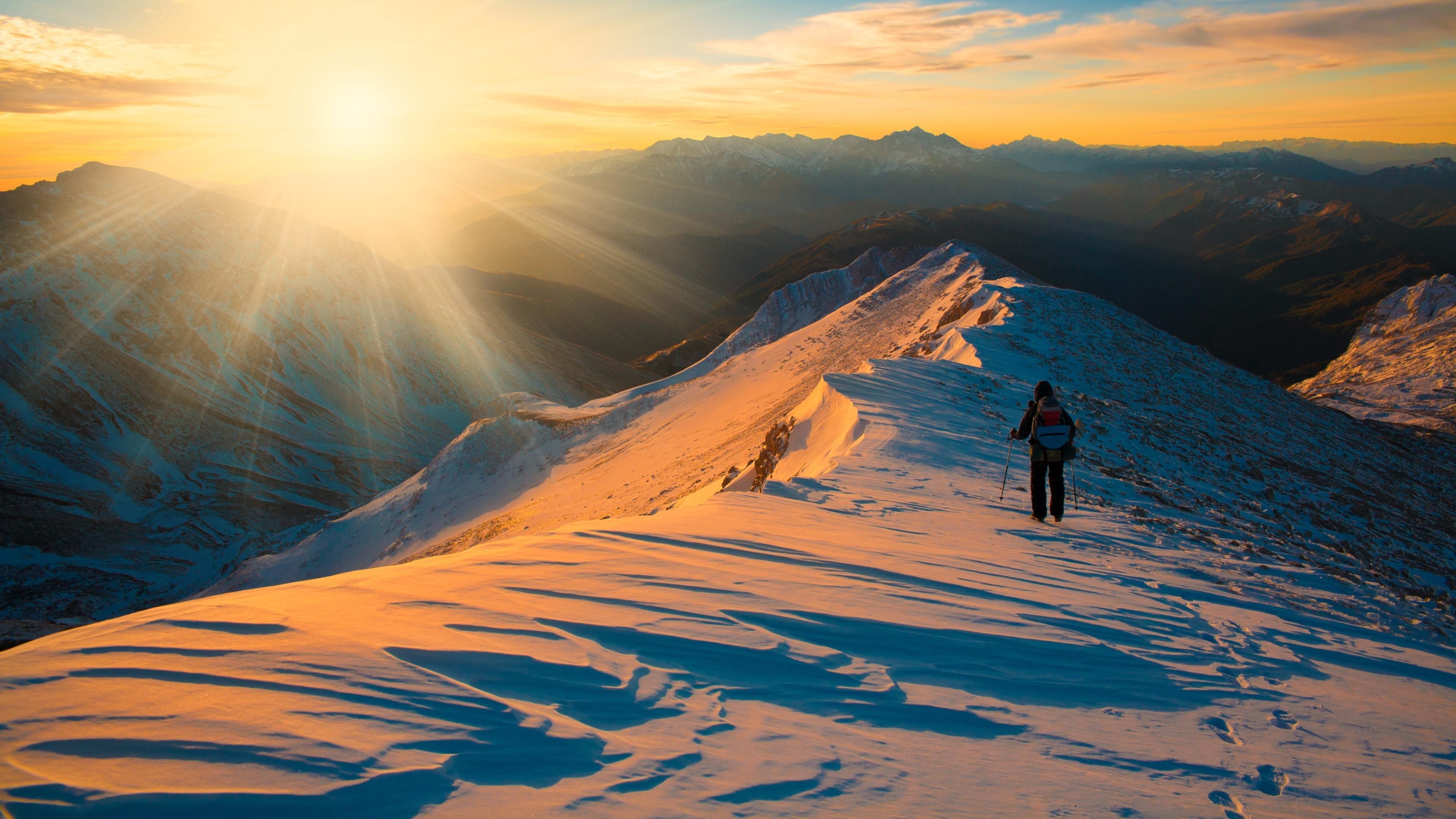 Sunrise, Hiking Wallpaper, 3840x2160 4K Desktop