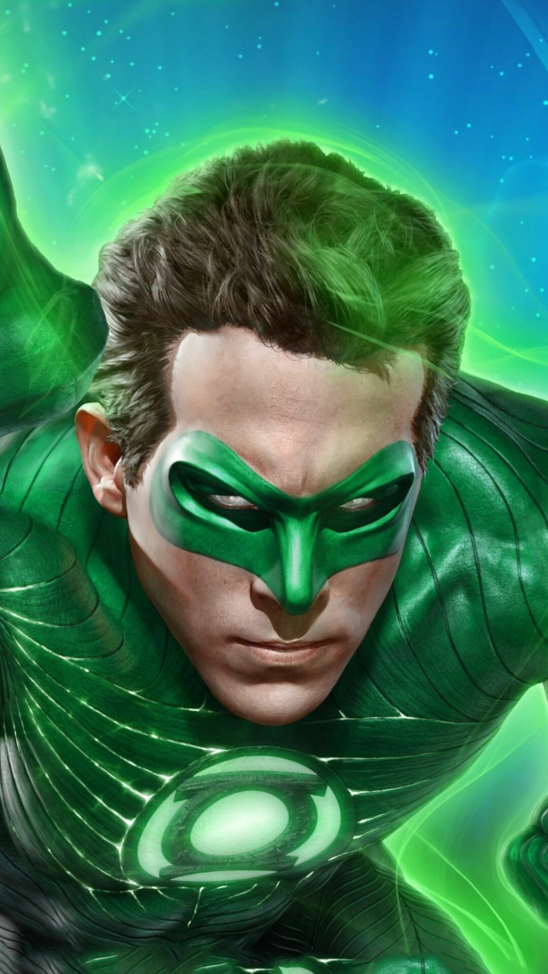 Green Lantern comics, 4K wallpaper, Iconic symbol, Thrilling adventures, 1080x1920 Full HD Phone