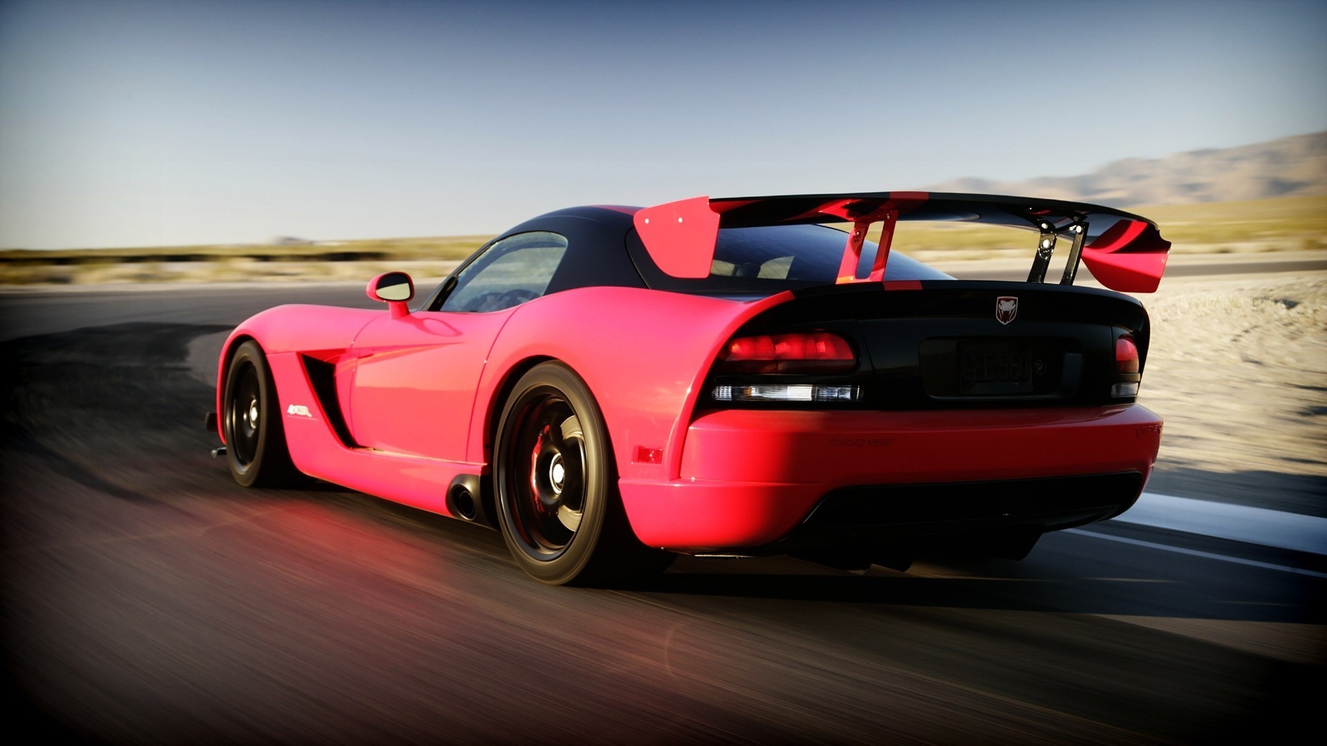 Dodge Viper SRT10 ACR, asphalt race track, rear wing spoiler, Full HD Desktop wallpaper