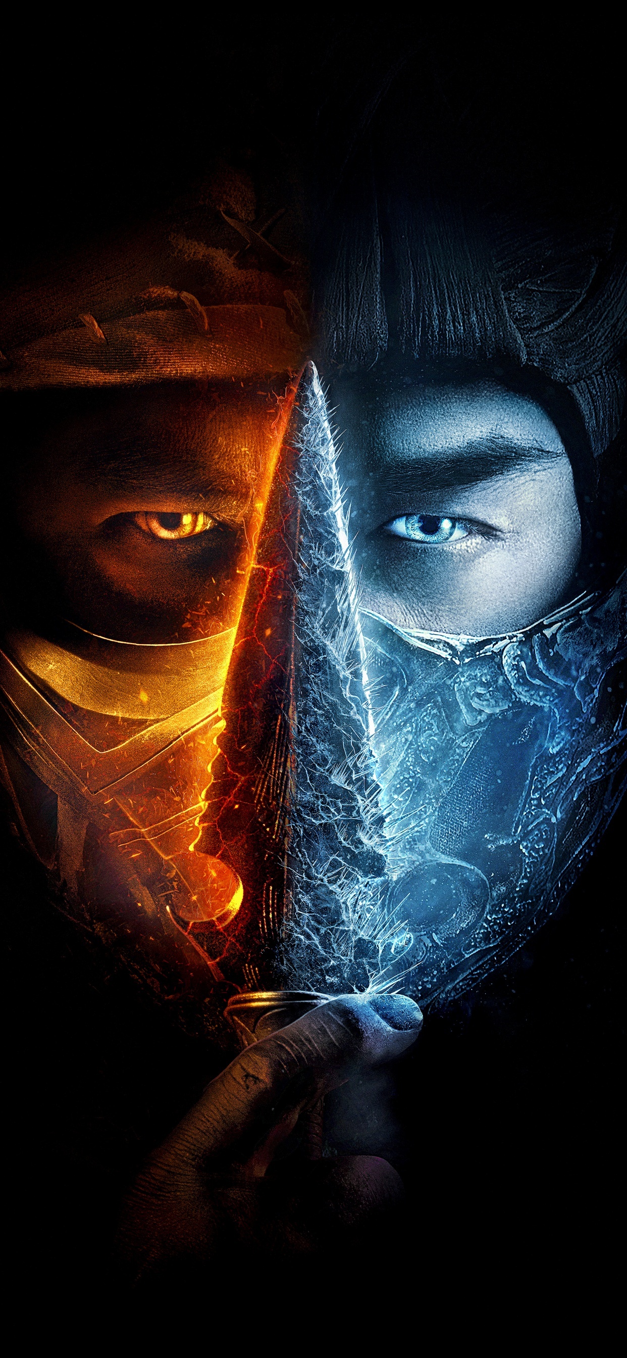 Mortal Kombat wallpaper 2021, Scorpion, Sub Zero, Blackdark, 1250x2690 HD Phone