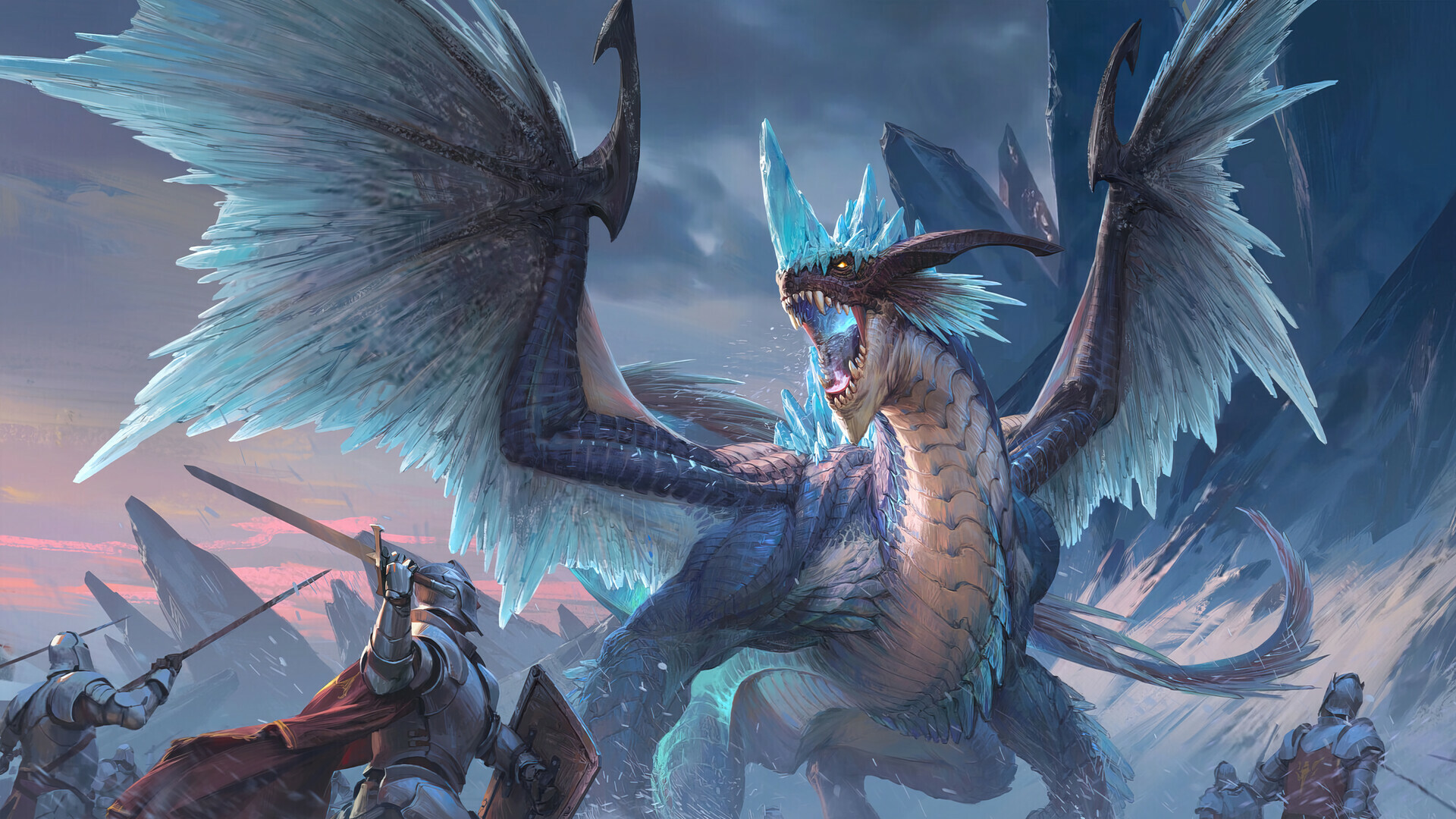 Enigmatic dragons, Captivating designs, Imposing presence, Striking backgrounds, 1920x1080 Full HD Desktop