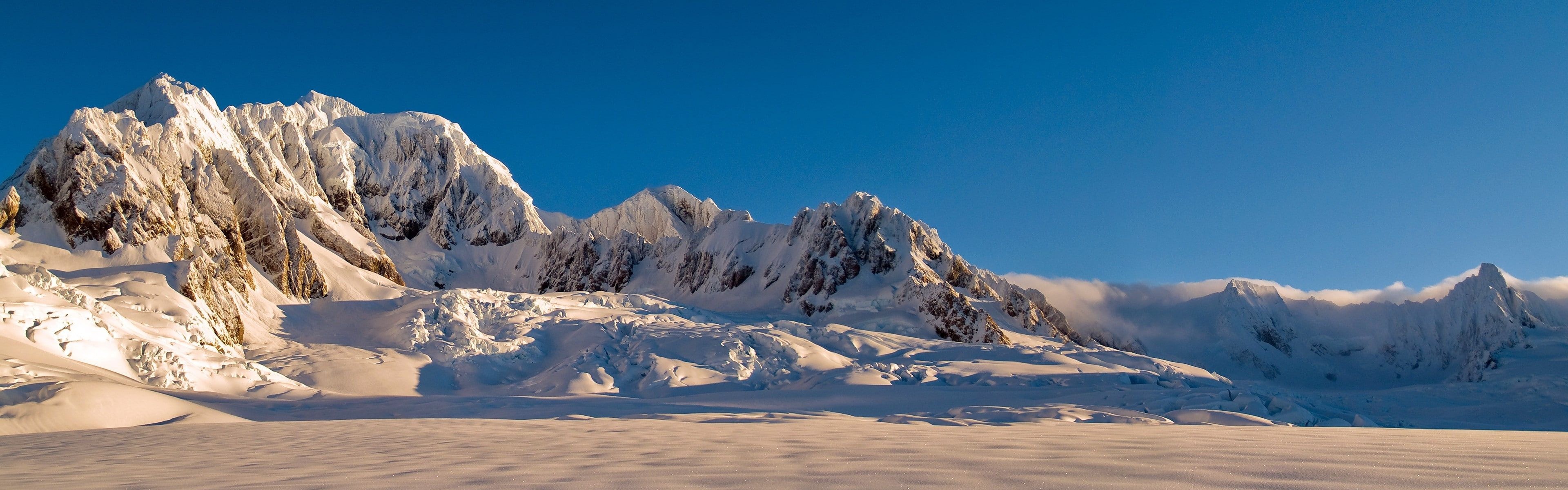 Icy cliffs, Landscapes Wallpaper, 3840x1200 Dual Screen Desktop