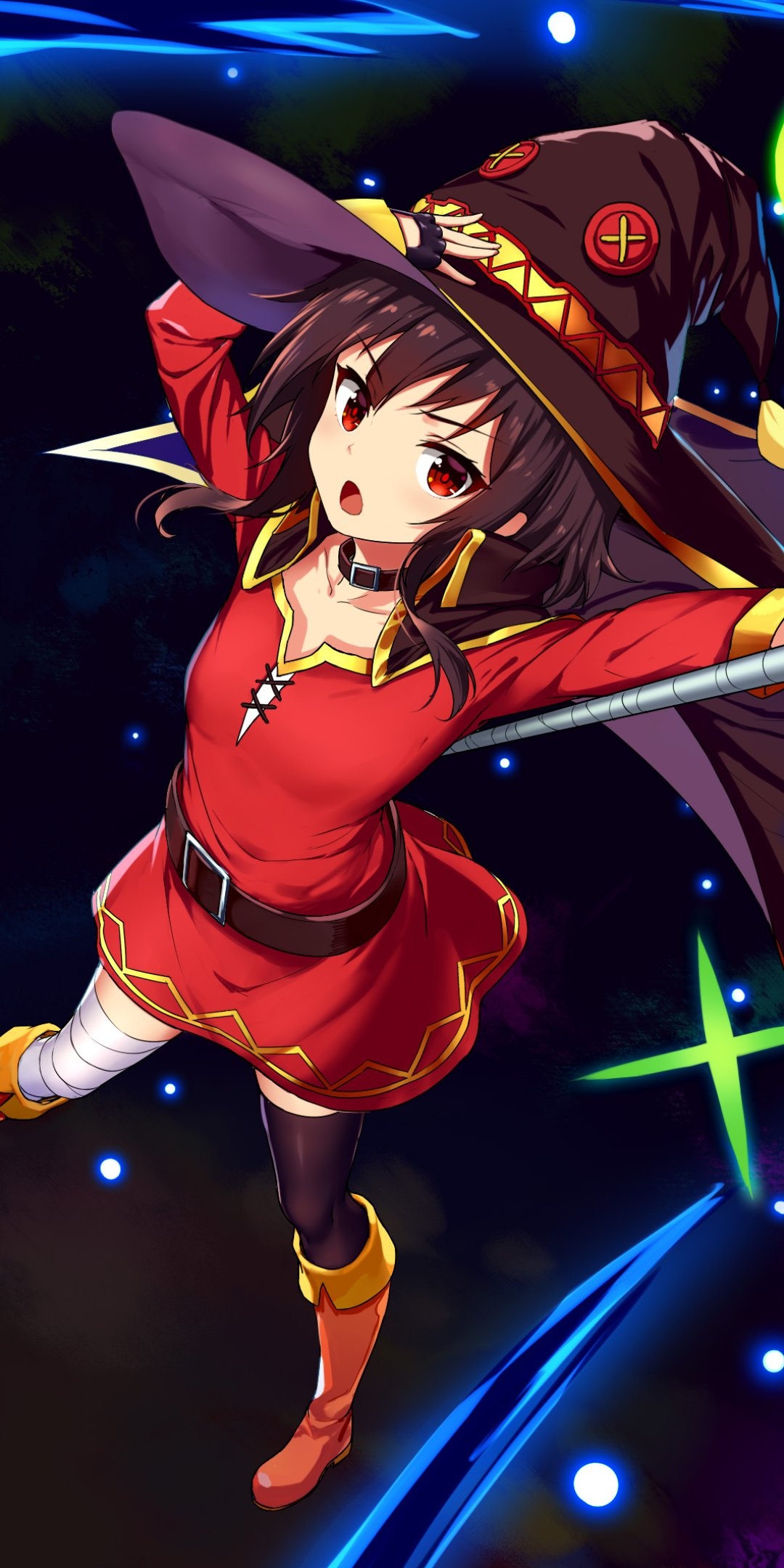 KonoSuba: God's Blessing, Anime wallpapers, Wonderful World, Aqua and Megumin, 1080x2160 HD Phone