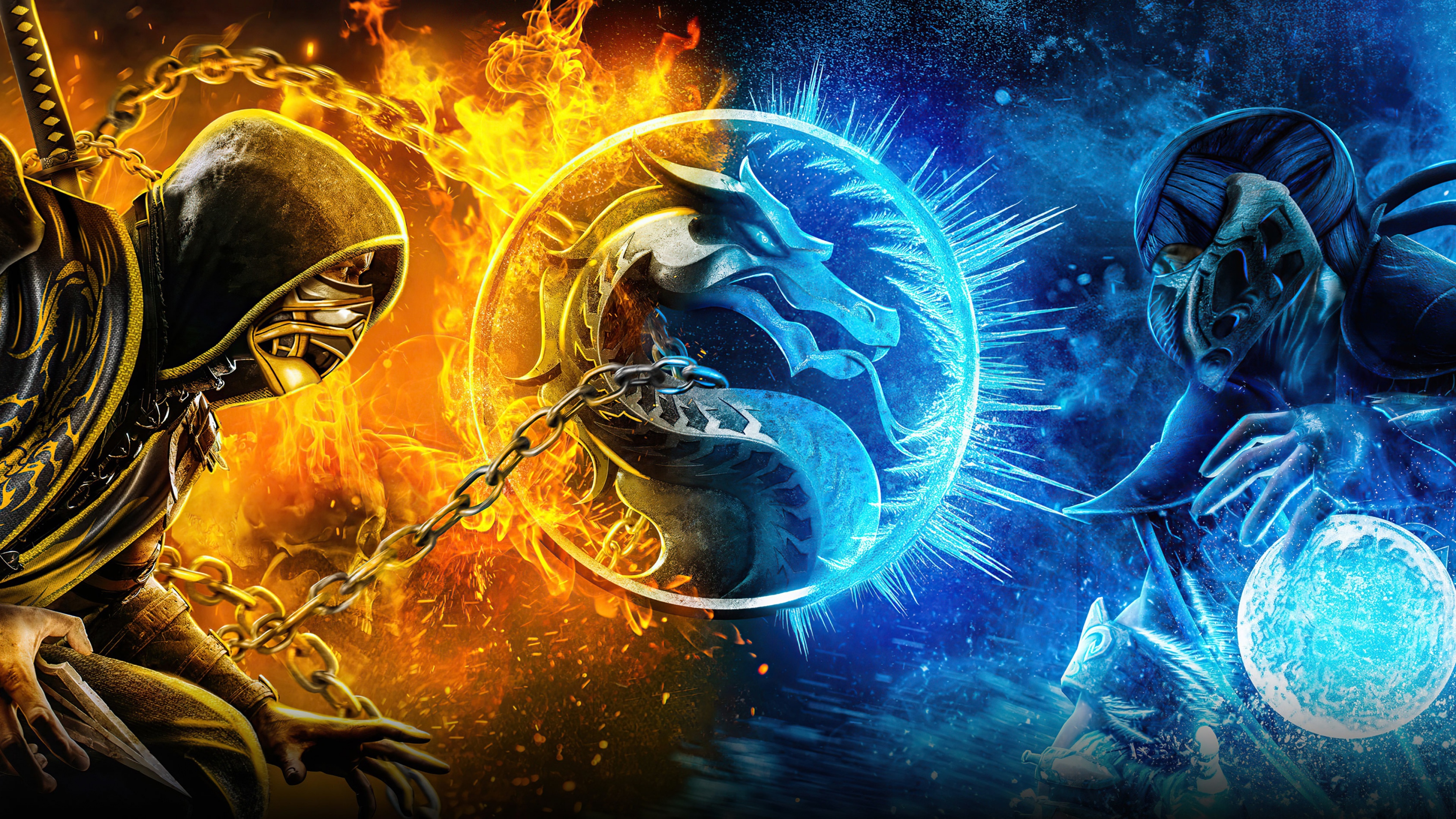 Scorpion, Sub-Zero (Mortal Kombat) Wallpaper, 3840x2160 4K Desktop