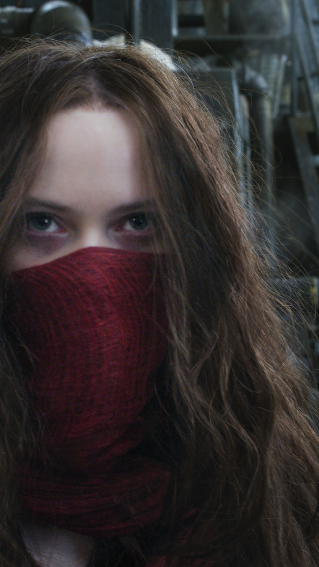 Mortal Engines Hera Hilmar, 4K movies, Intense portrait, Captivating beauty, 1080x1920 Full HD Phone