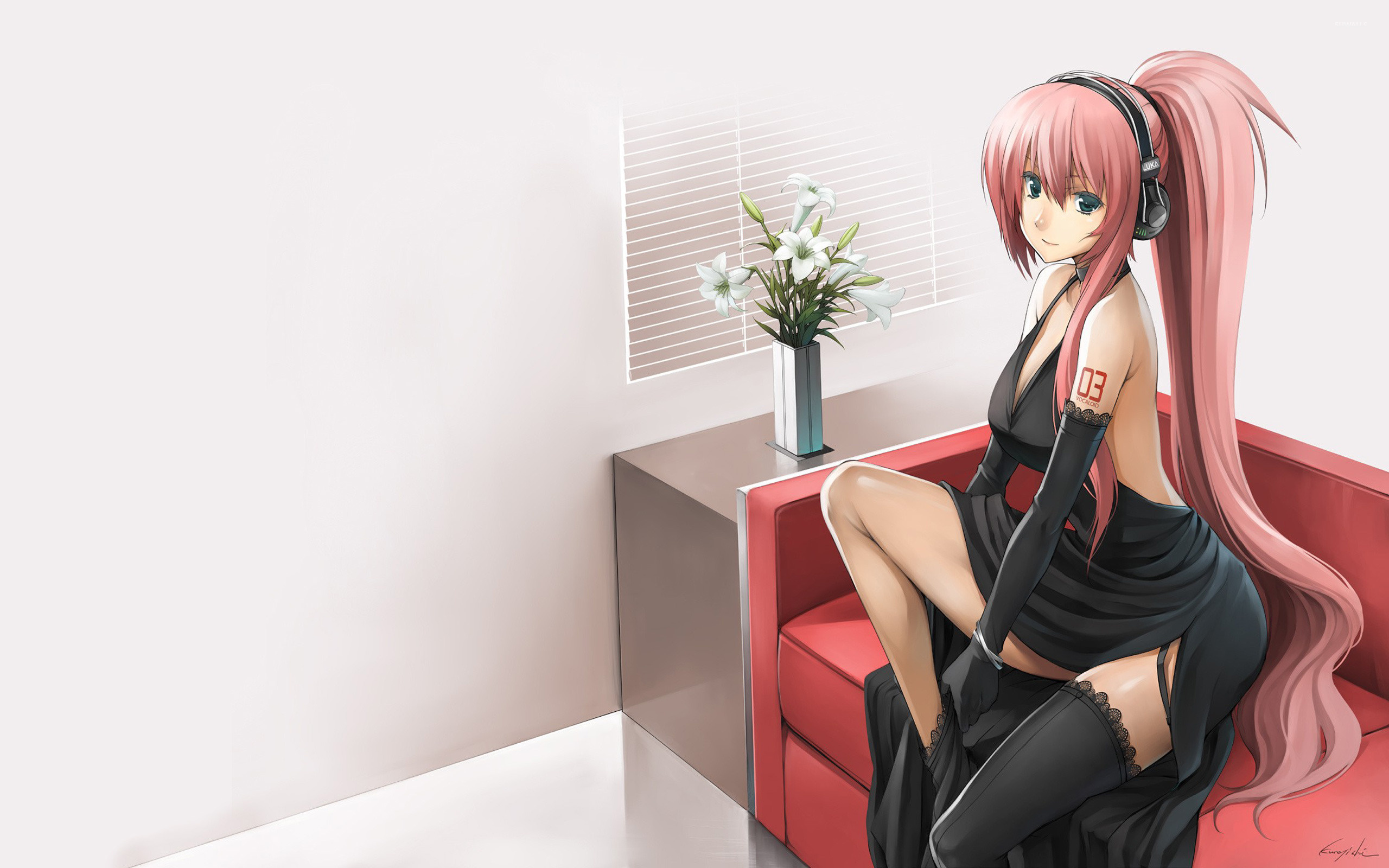 Luka Megurine, Anime idol, Stunning wallpaper, Mesmerizing beauty, 2560x1600 HD Desktop