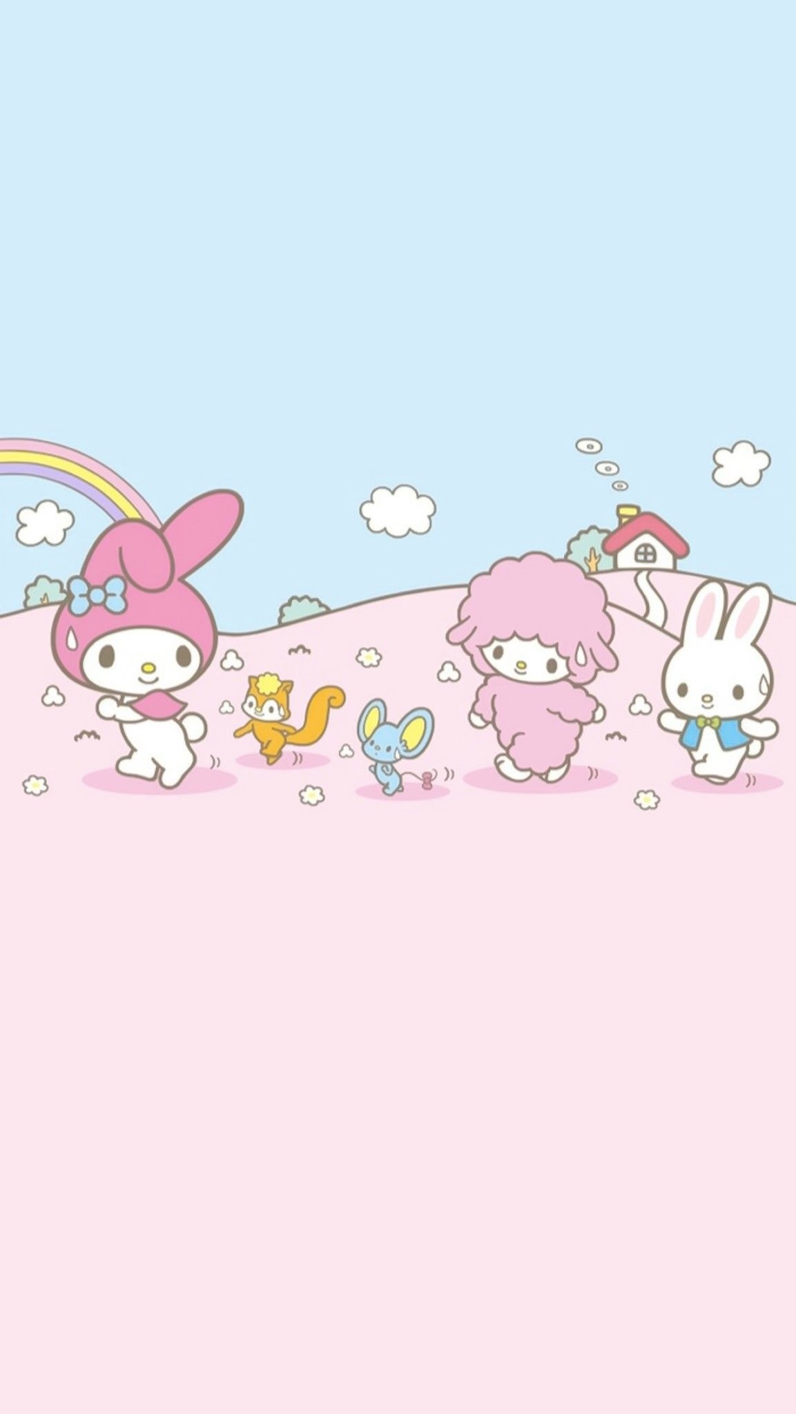 My Melody, My Sweet Piano, Flat the mouse, Rhythm rabbit, Risu the squirrel, HD Phone wallpaper
