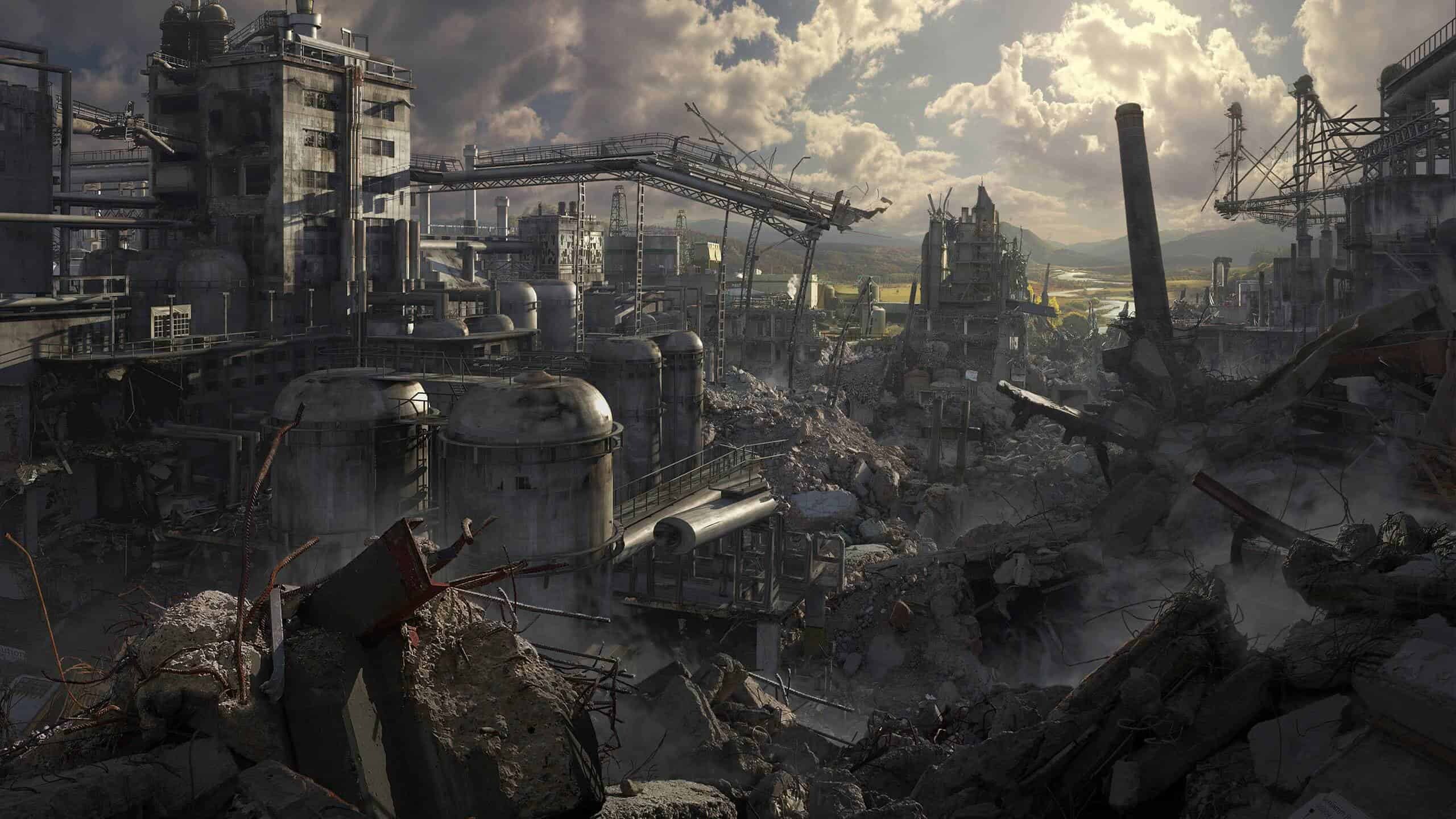 WQHD post-apocalyptic, High-definition dystopia, Futuristic wasteland, Vibrant wallpapers, 2560x1440 HD Desktop